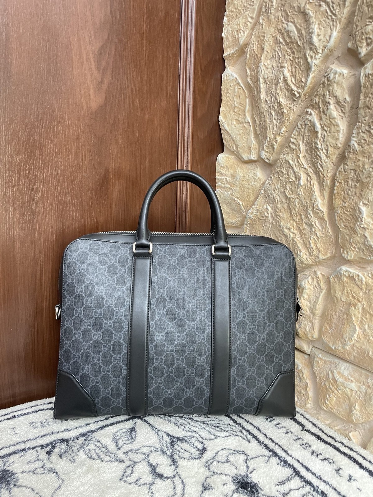 Gucci Pre-Owned Authentic Briefcase Monogram Free Tracked Shipping