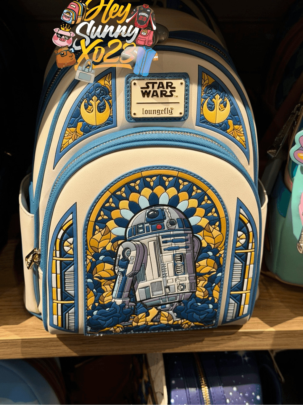 Loungefly Star Wars R2-D2 Stained Glass Portrait Mini Backpack