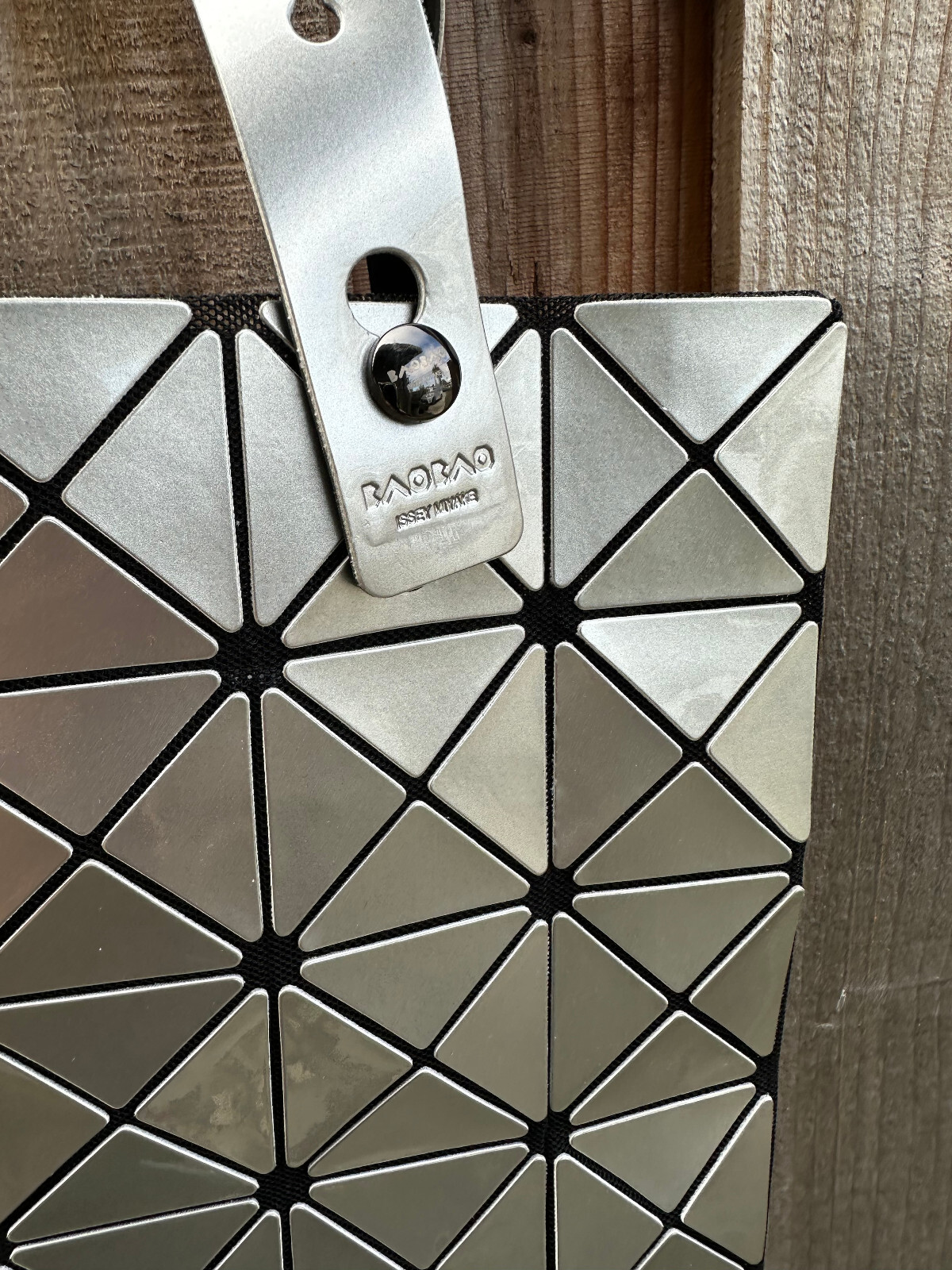 BAO BAO ISSEY MIYAKE PRISM TOTE BAG purse SILVER “as is” read information