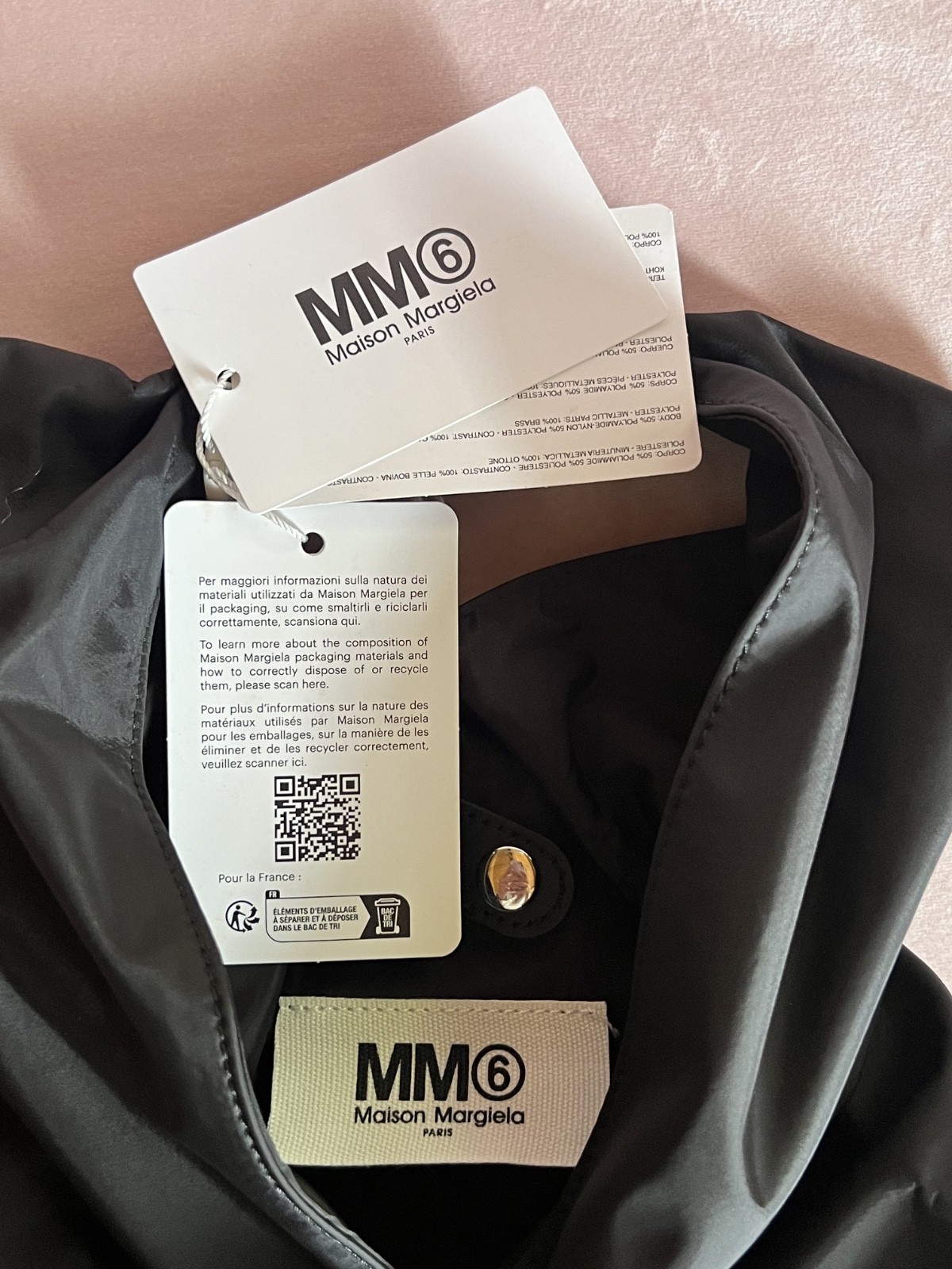 [MM6 Maison Margiela] Black Nylon FOLDABLE JAPANESE BAG SB5WD0021 P5684 T8013
