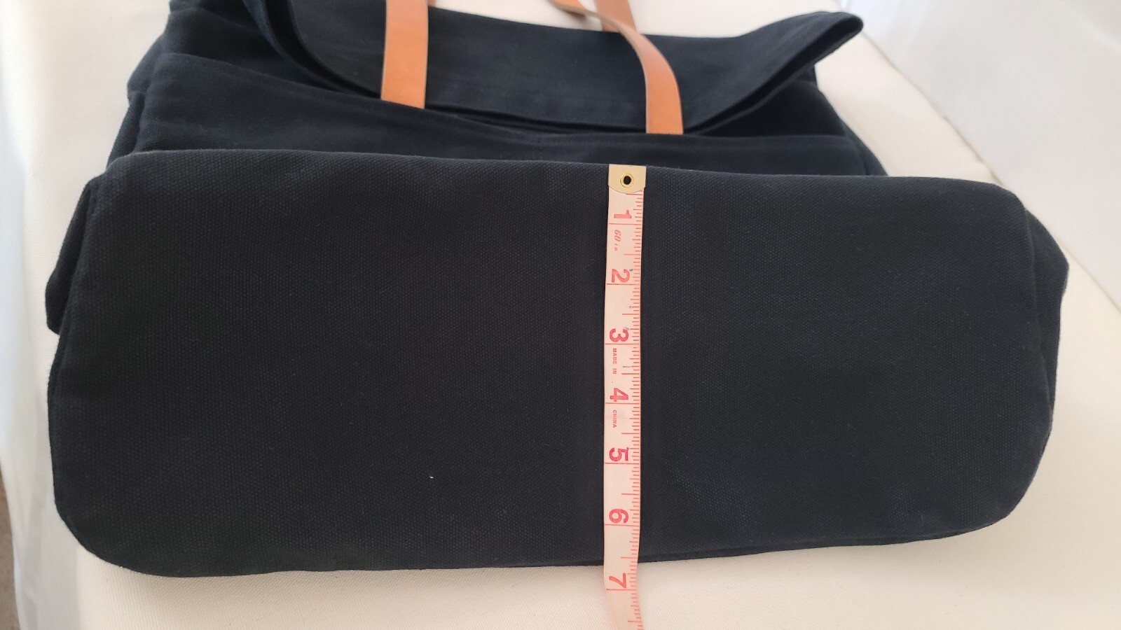 MKR BLACK HEAVY COTTON DUCK CANVAS/ ENGLISH BRIDLE LEATHER