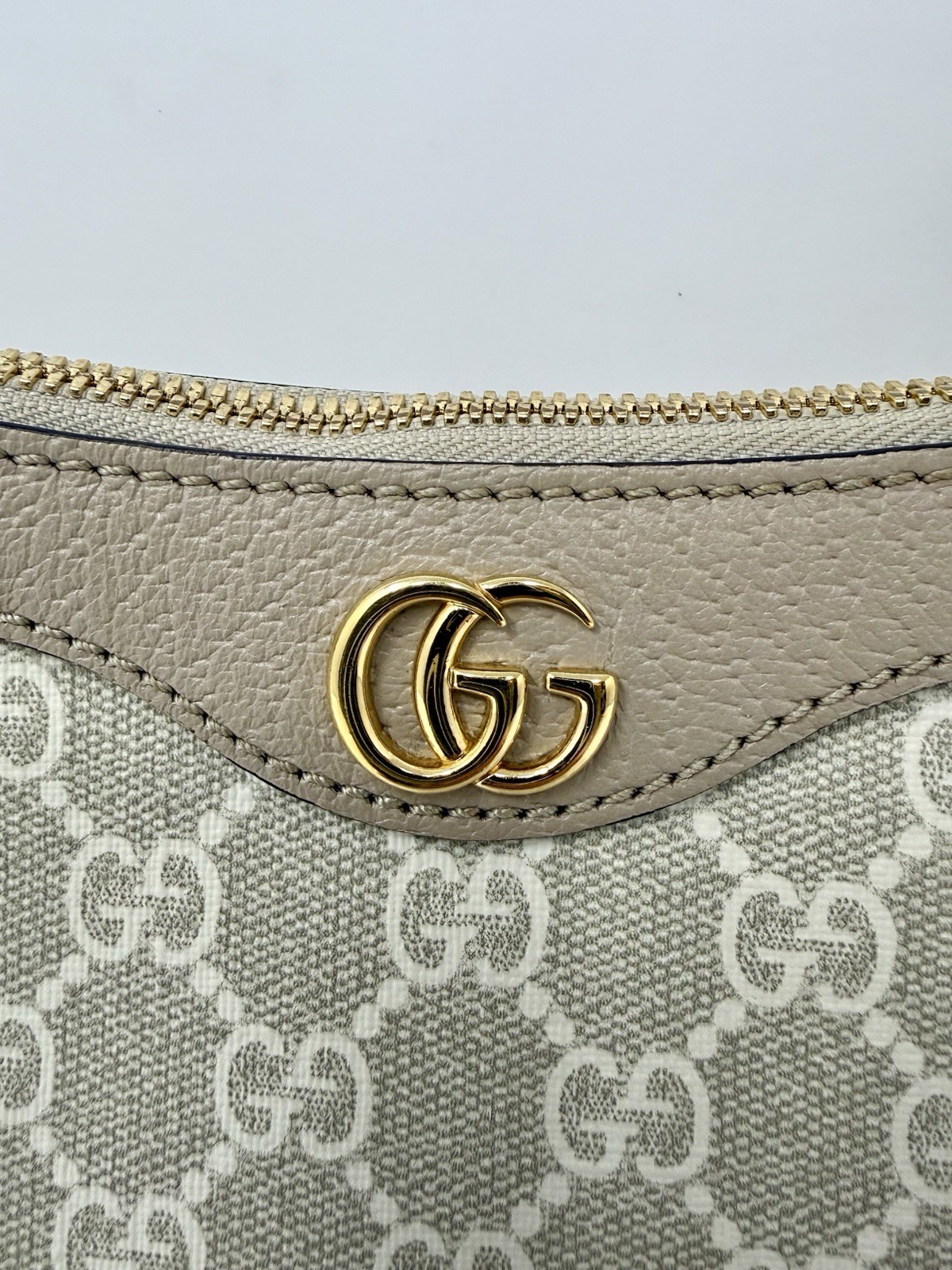 Gucci Ophidia Small Shoulder Bag GG Supreme Beige Oatmeal Gold HW, Box, Dustbag