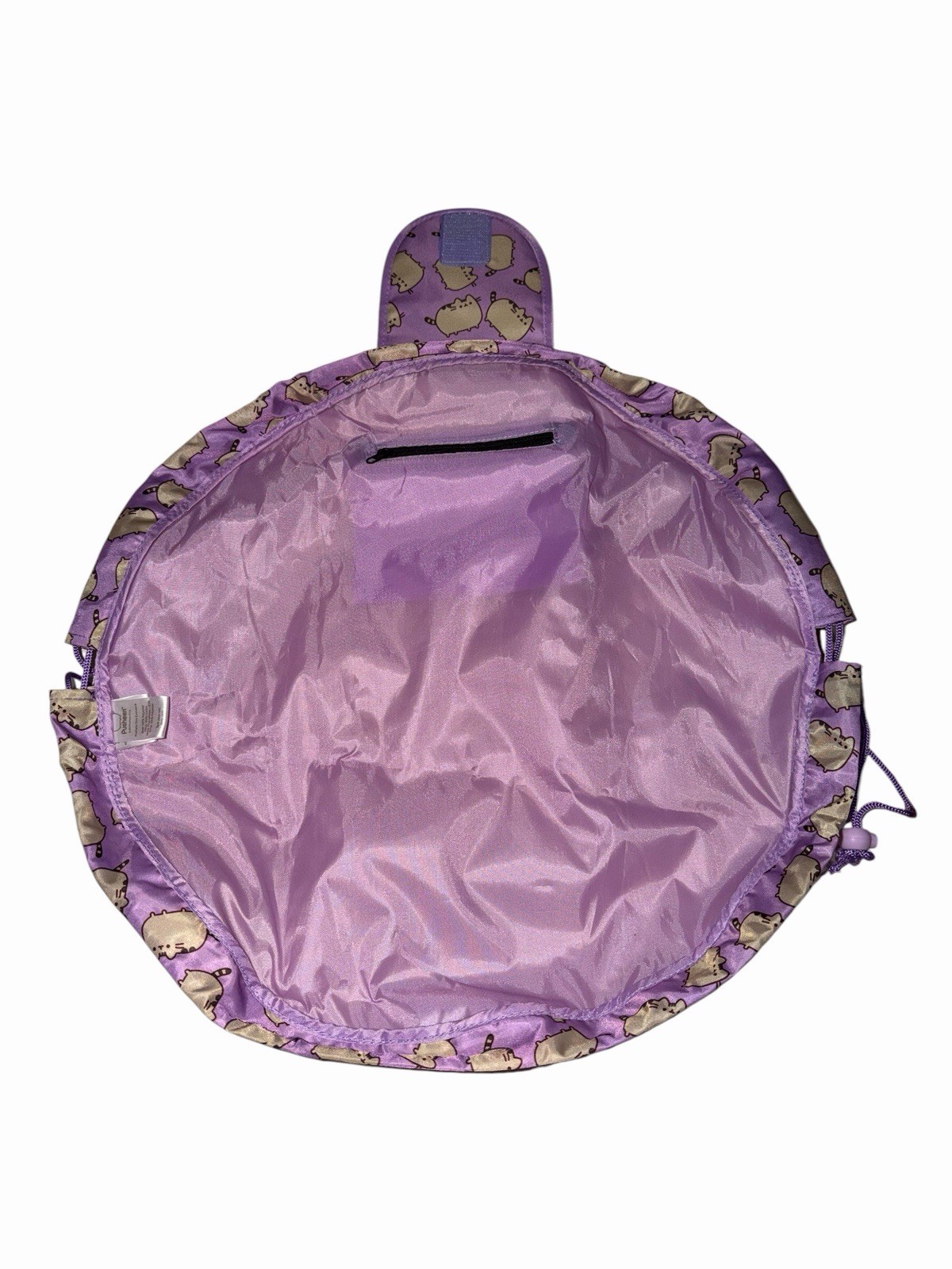 Pusheen Adjustable Nylon Drawstring Pouch with Flap Waterproof, New with Tags