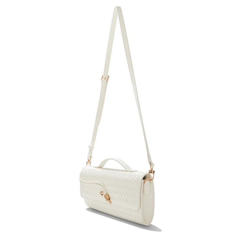 Few Moda East West THEIA Clutch with Crossbody Strap Cream Brand New in Bag