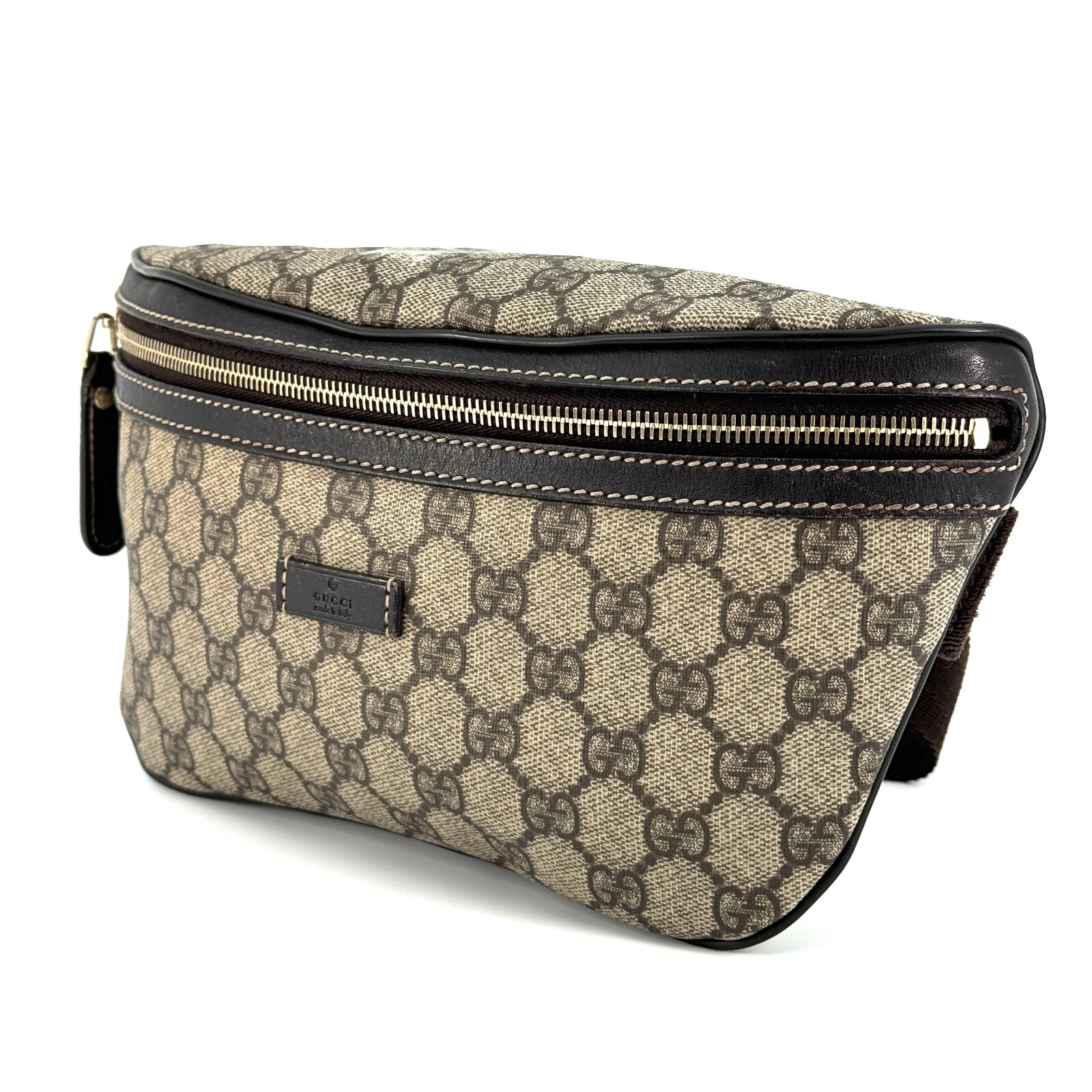 GUCCI Waist Pouch Bum Bag Shoulder GG supreme 233269 Auth