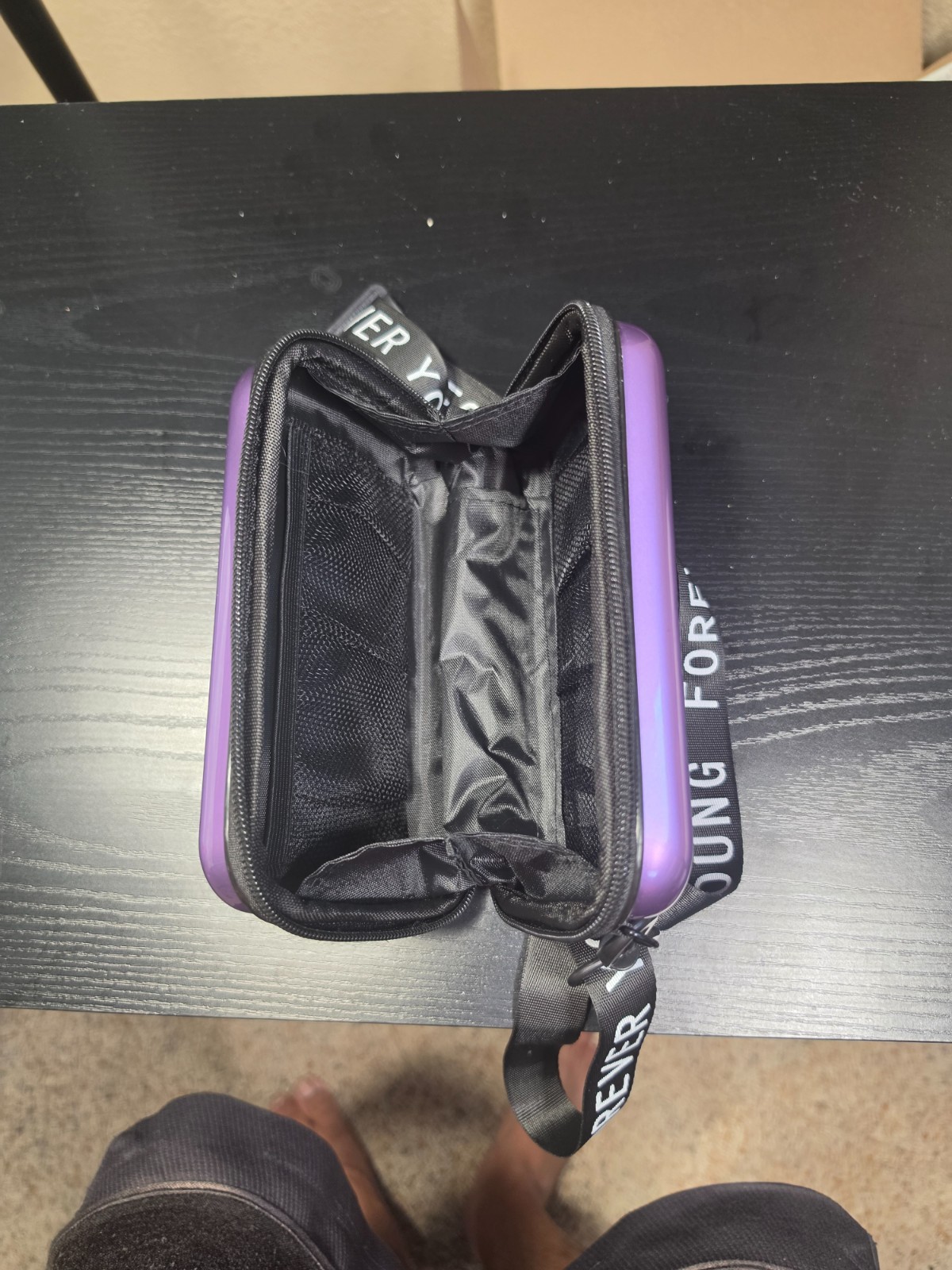 Kuromi Hard Shell Crossbody Purse Shoulder Bag Purple Kawaii Sanrio Style