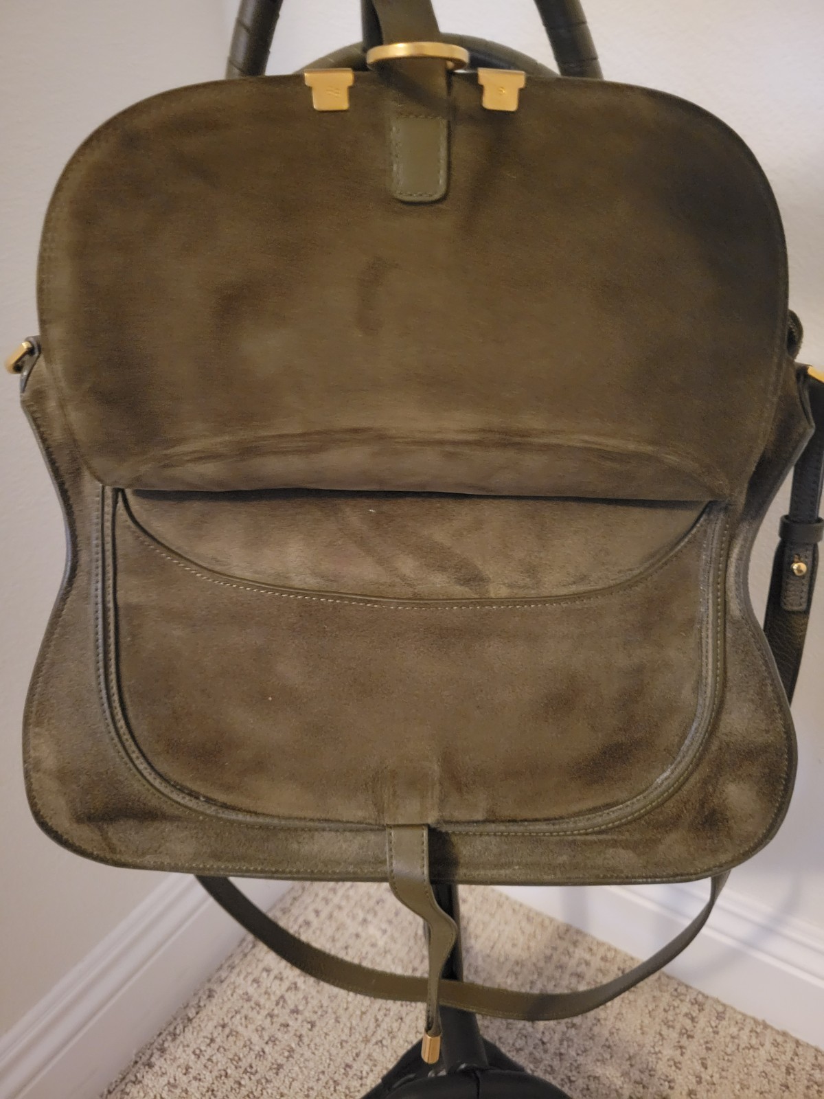 Chloé Marcie Medium Satchel Green Bag – Rare!