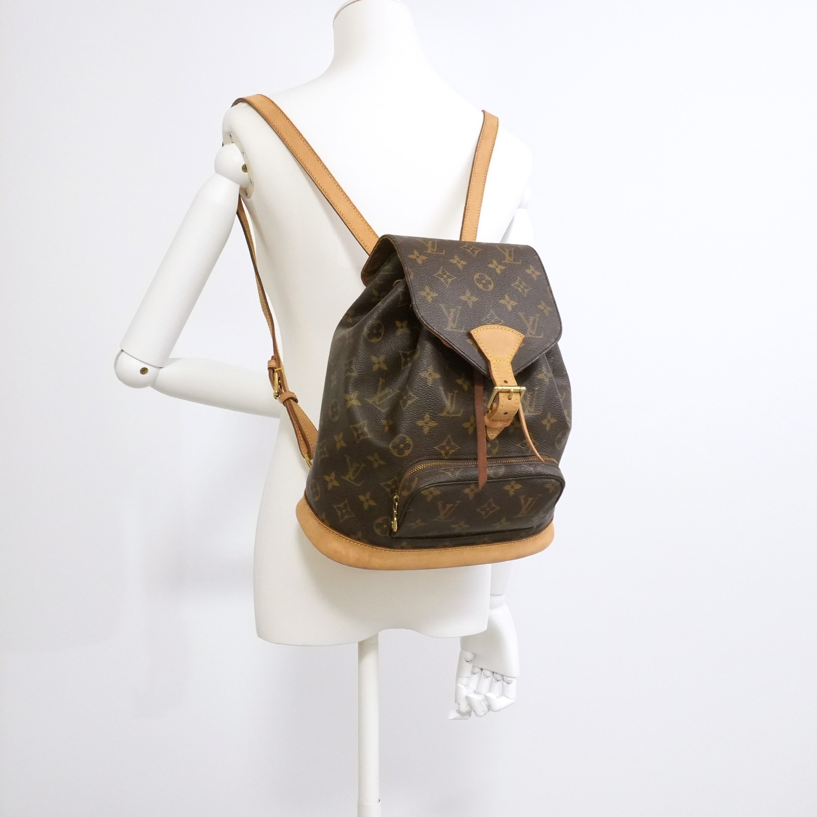 LOUIS VUITTON LV Monogram Montsouris MM M51136 Backpack Bag SP0957 Auth #57904A