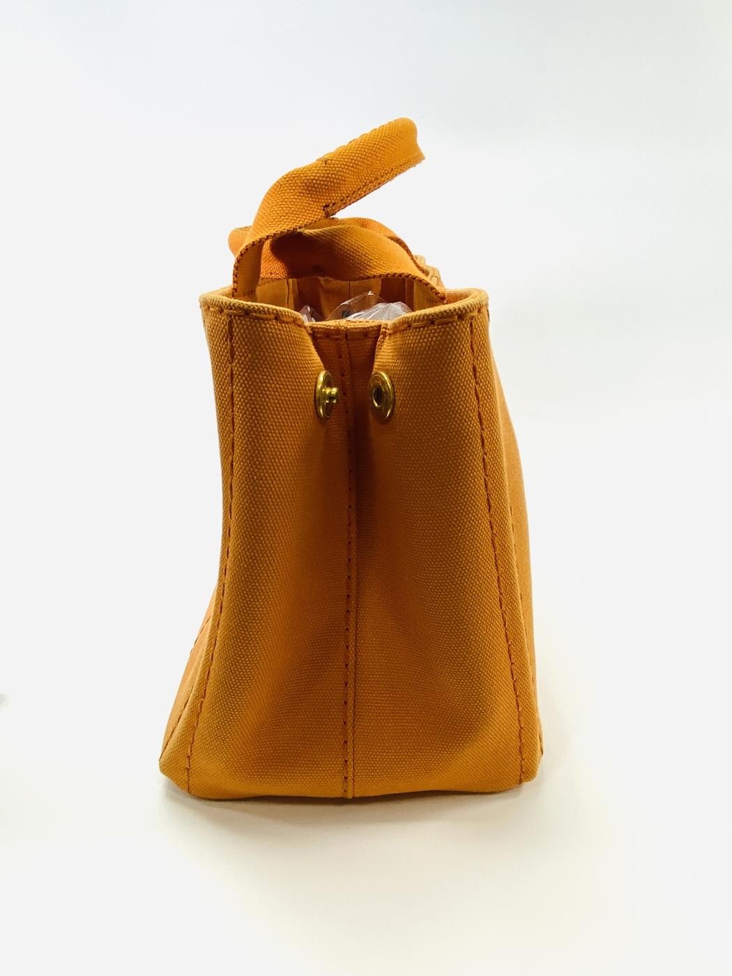 Prada CANAPA Canvas Tote Bag Orange W27.5cm H19cm D14.5cm