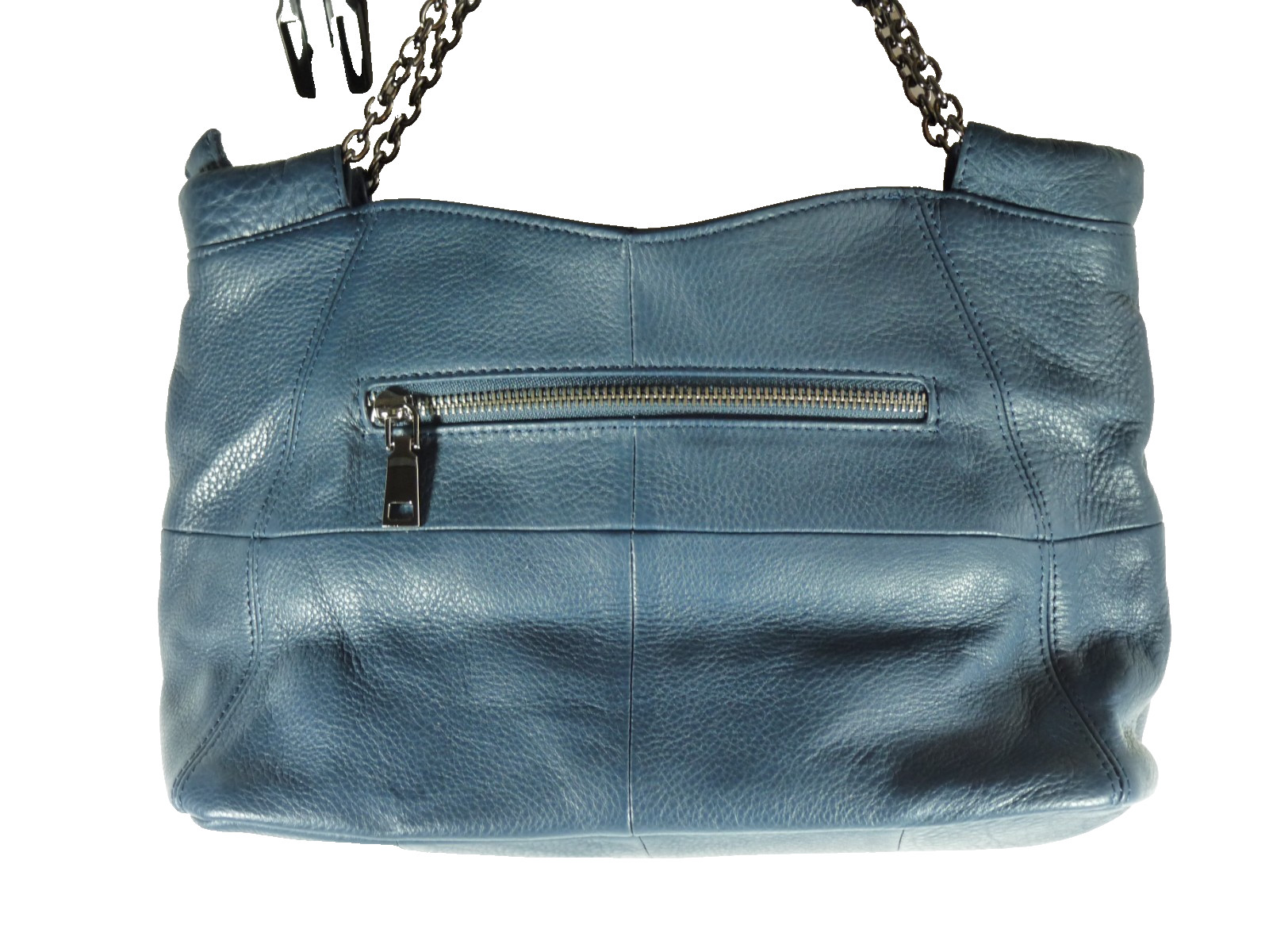 Genuine Soft Leather Blue Women’s Chain Tote Bags Hand Bag Purse Elegant New