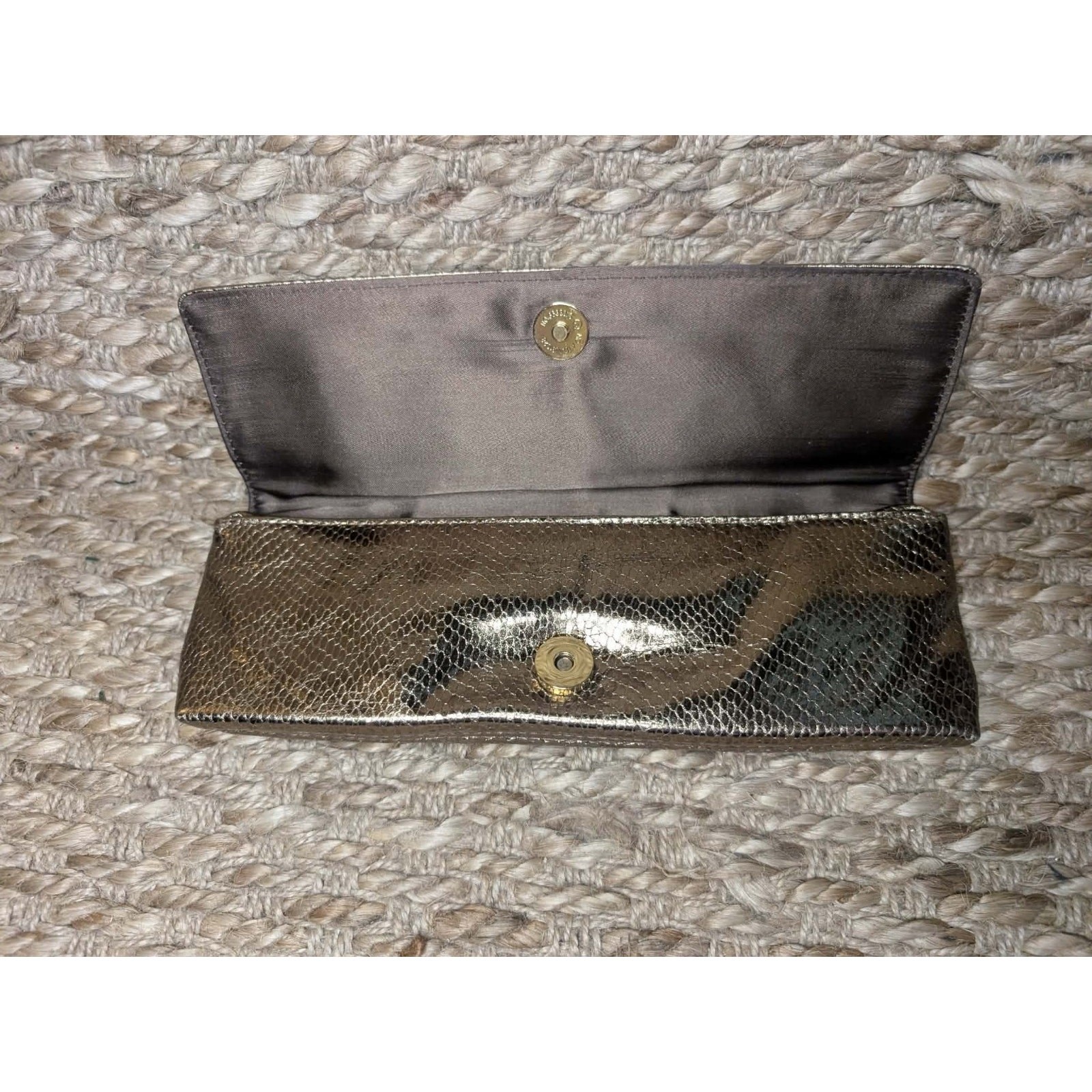 La Regale Gold Scales Clutch Evening Purse Bag Cocktail Party