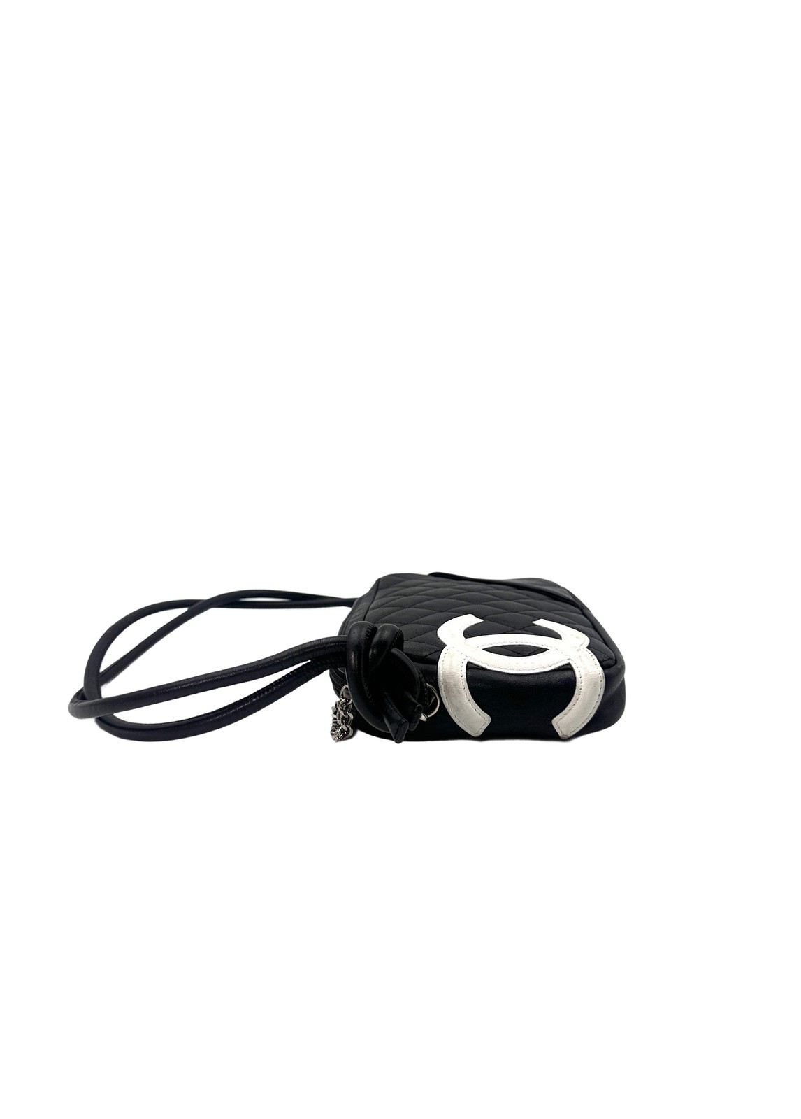 Chanel Cambon Ligne Black Quilted Crossbody Bag With White Logo(10***99)