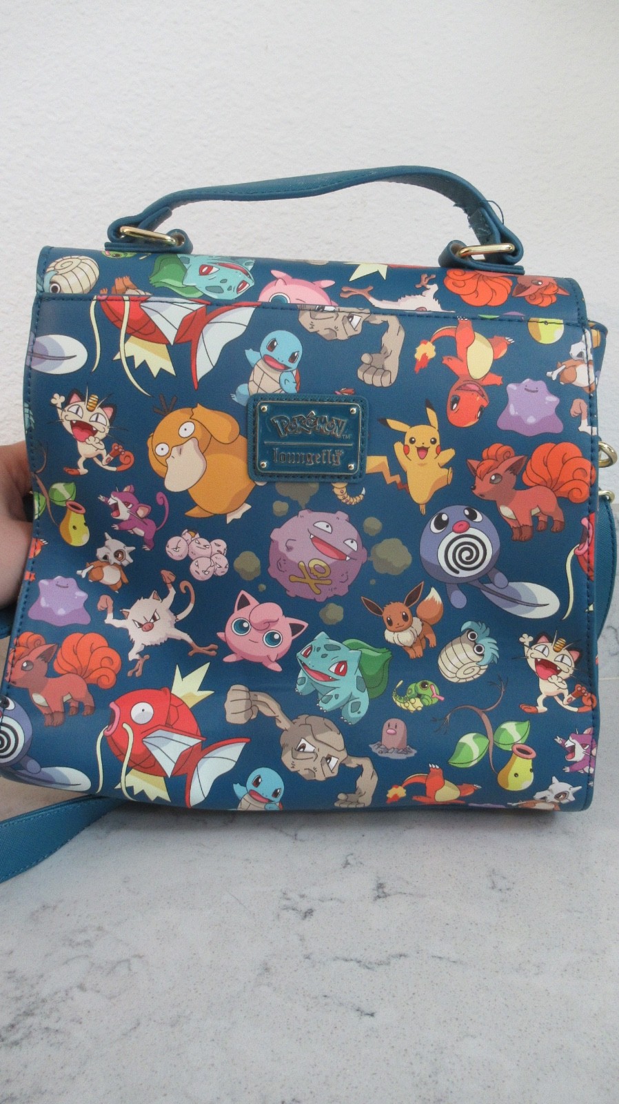 Loungefly Pokemon First Generation Allover Print Crossbody Satchel Handbag
