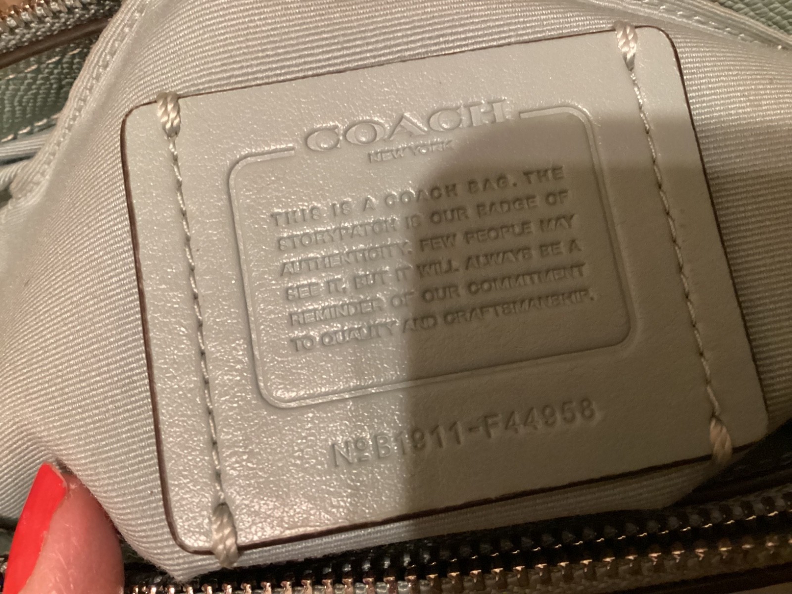 COACH Light Mint Green Surrey Saffiano Leather Satchel + Long Strap EUC