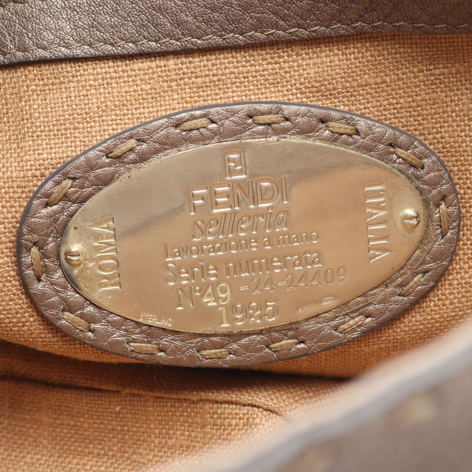 Fendi Handbag Beige Leather #RCB1866