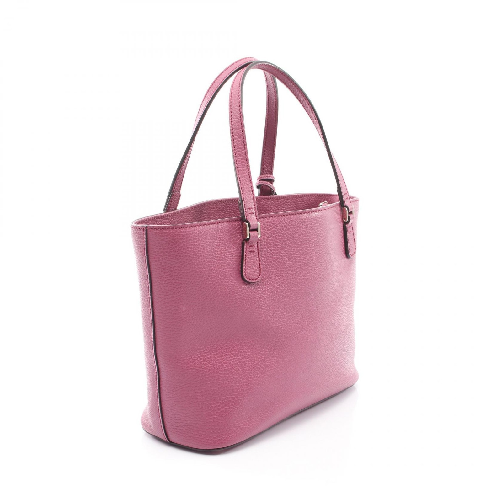 Gucci Interlocking G Leather Tote Bag Purple W28cm H21cm D12.5cm Used