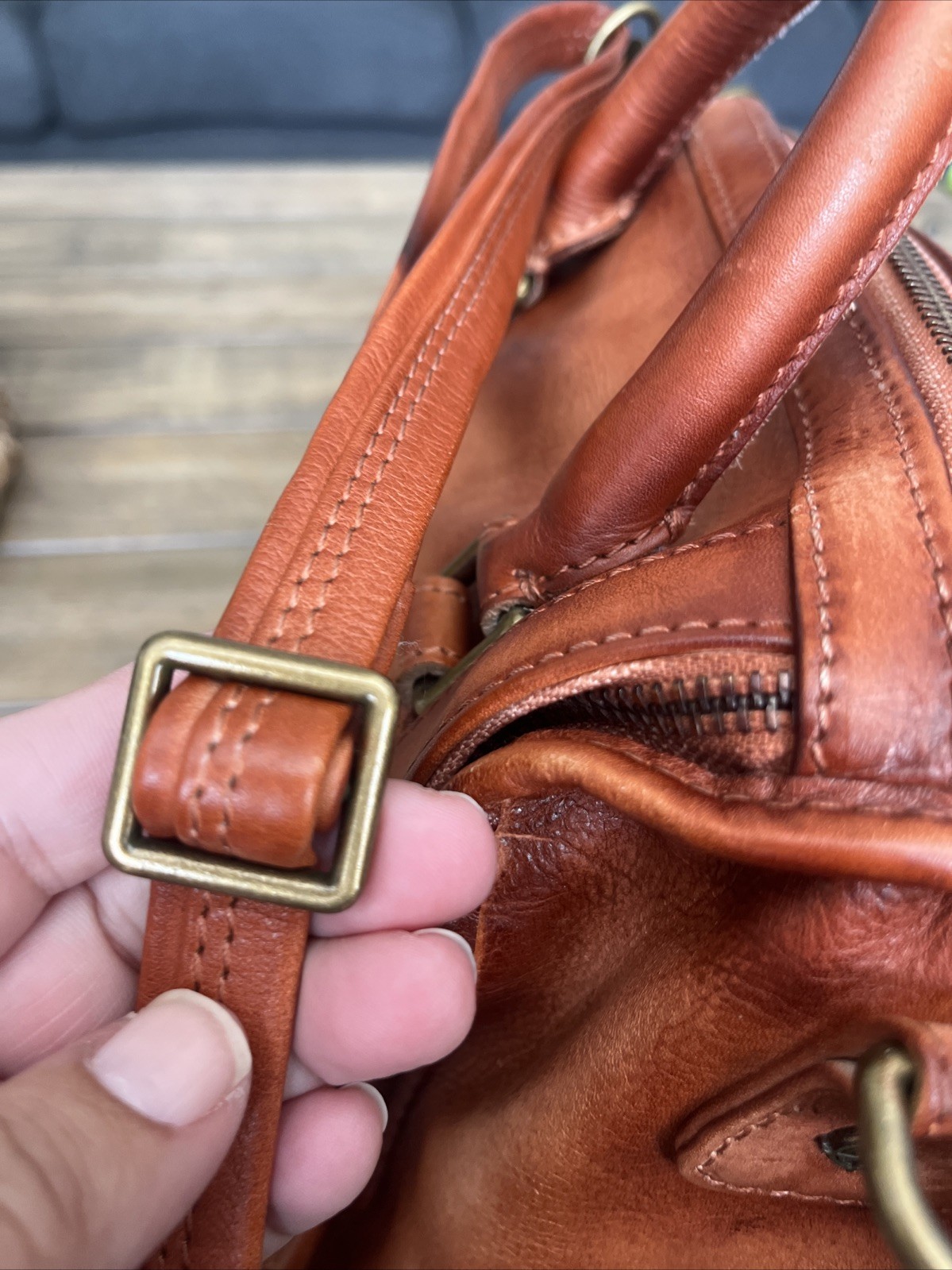 Old Trend Mini Trunk Crossbody Leather Bag