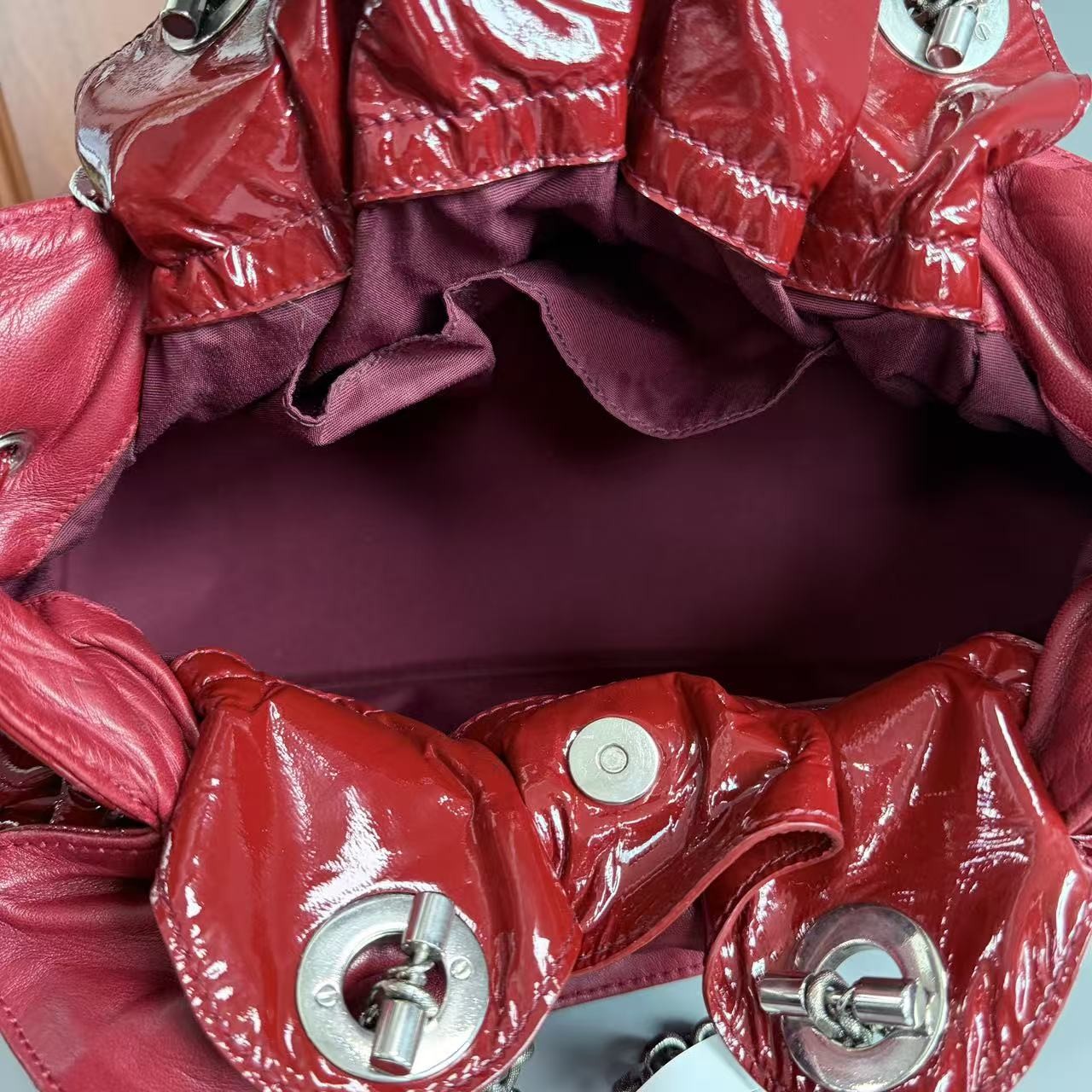 Christian Dior Patent Leather Hobo Bag DX262 @pre-verified by eBay 26.06.18