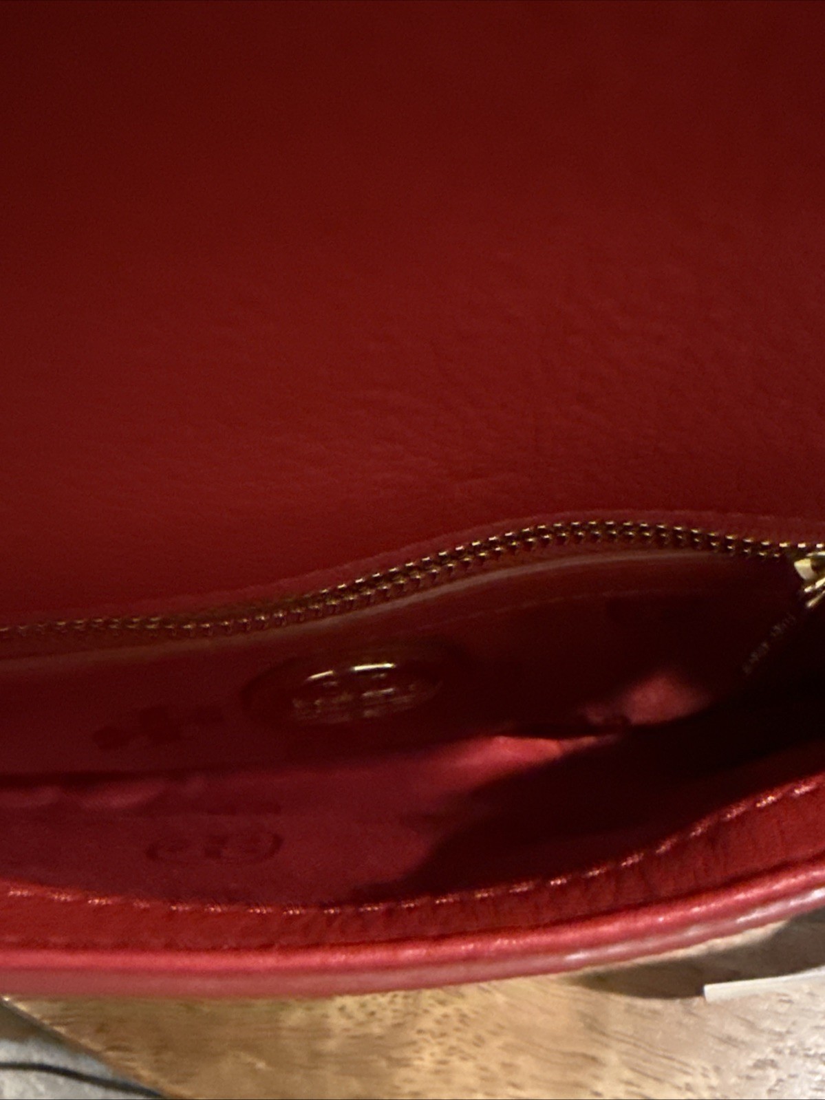 NWT Tory Burch Small Convertible Shoulder / Crossbody Bag Red Leather Gold