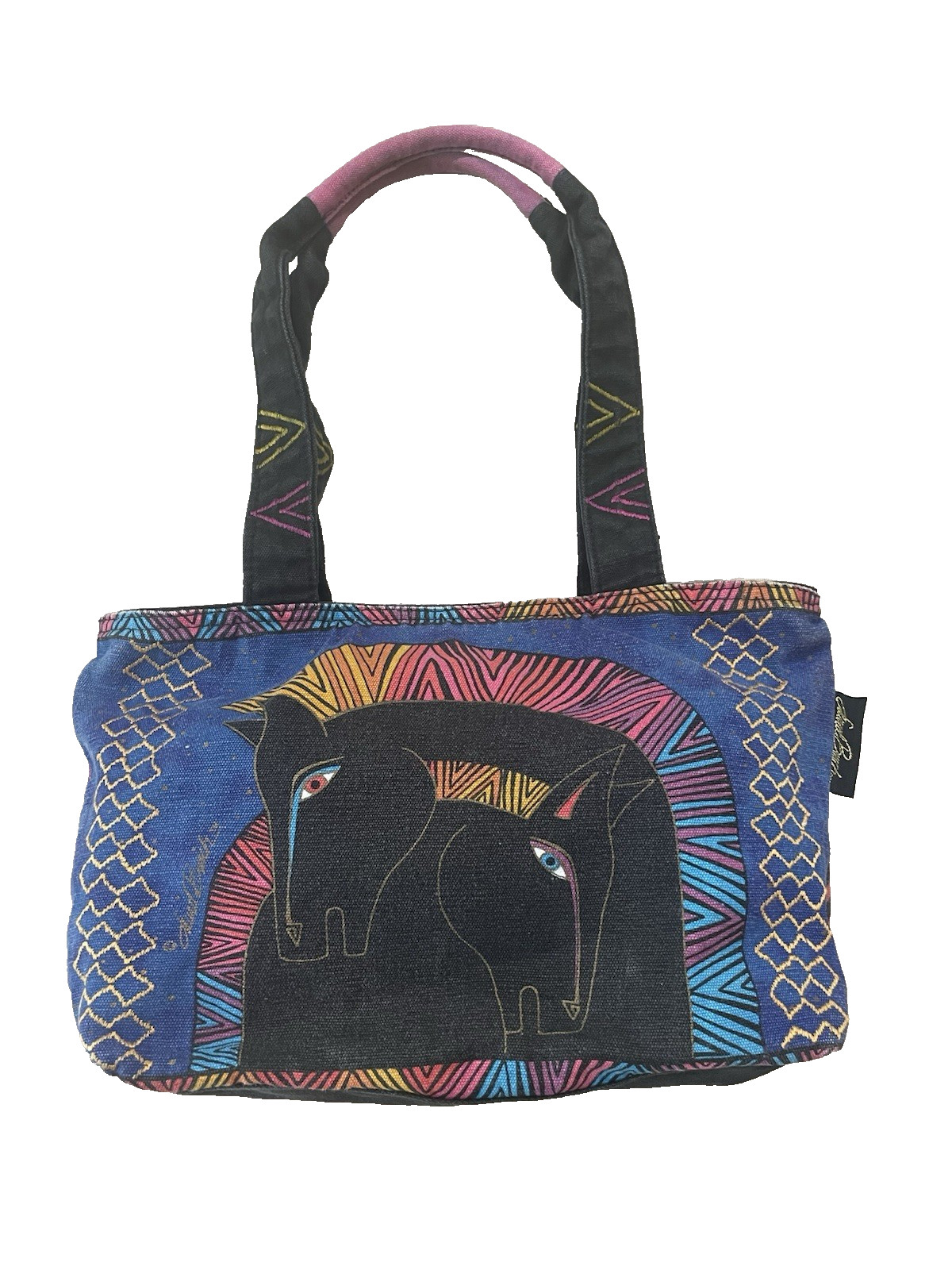 Horse Art Laurel Burch Bag Purse Embracing Horses Canvas Equine Black Beauty