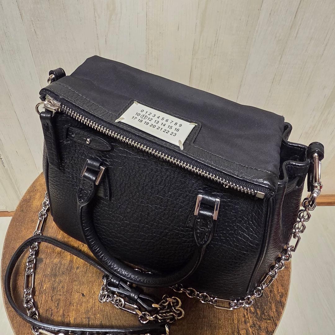 Maison Margiela 5AC Mini 2-Way Shoulder Bag, Black #QYL91P