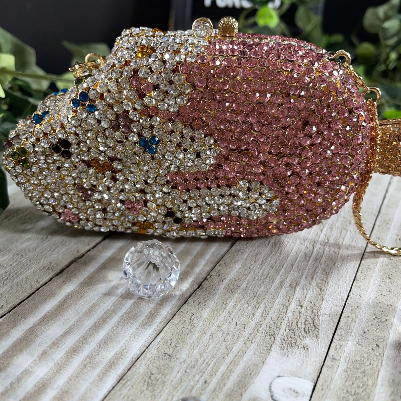 Popsicle Ice Cream Crossbody Evening Purse Bling Bag Clutch Sparkle Handbag