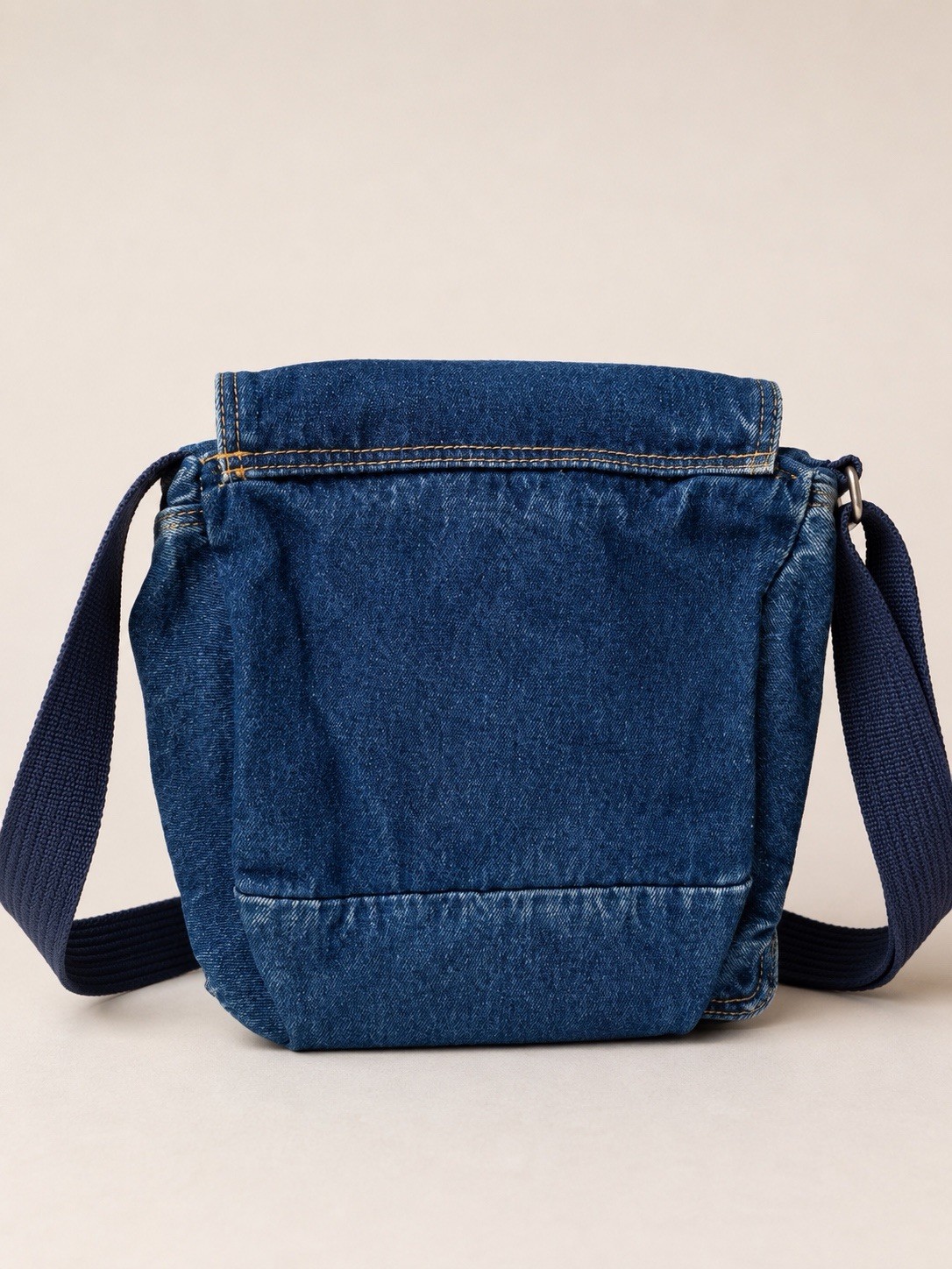 Sports Jeans Denim Crossbody Bag Blue Messenger Shoulder Purse Multi Pocket Y2K