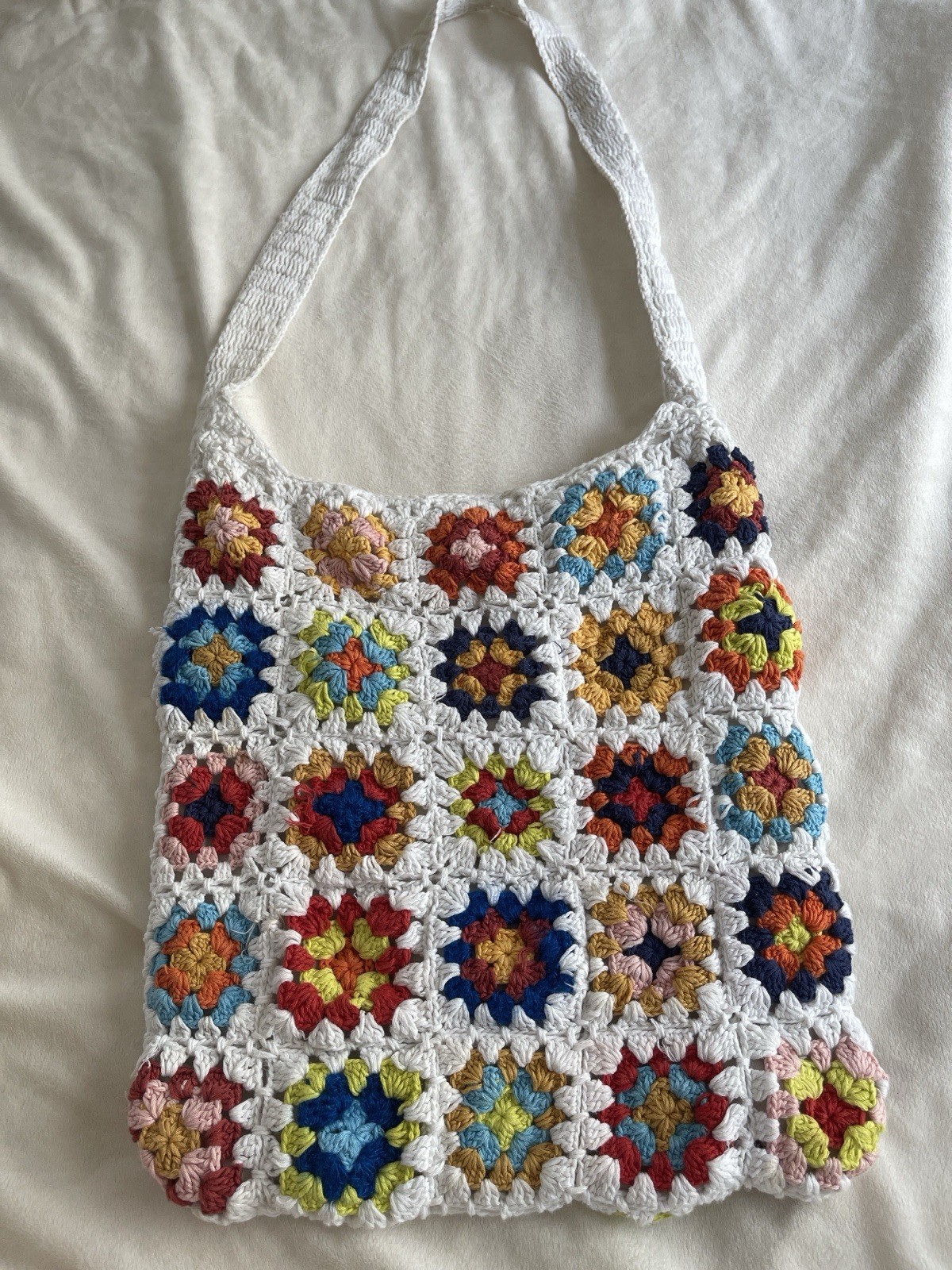 Bohemian Granny Square Sling Bag Women’s Multi Colored
