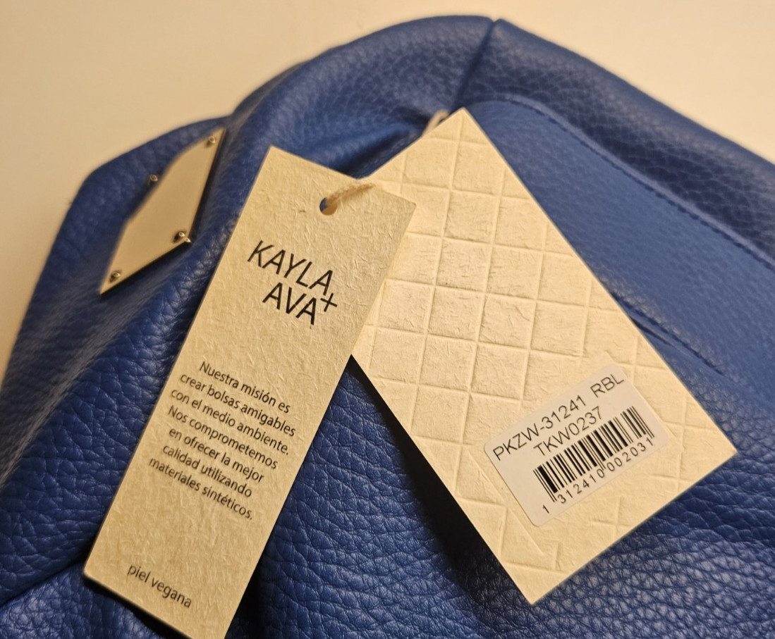 Kayla + Ava Vegan Leather Bag Blue
