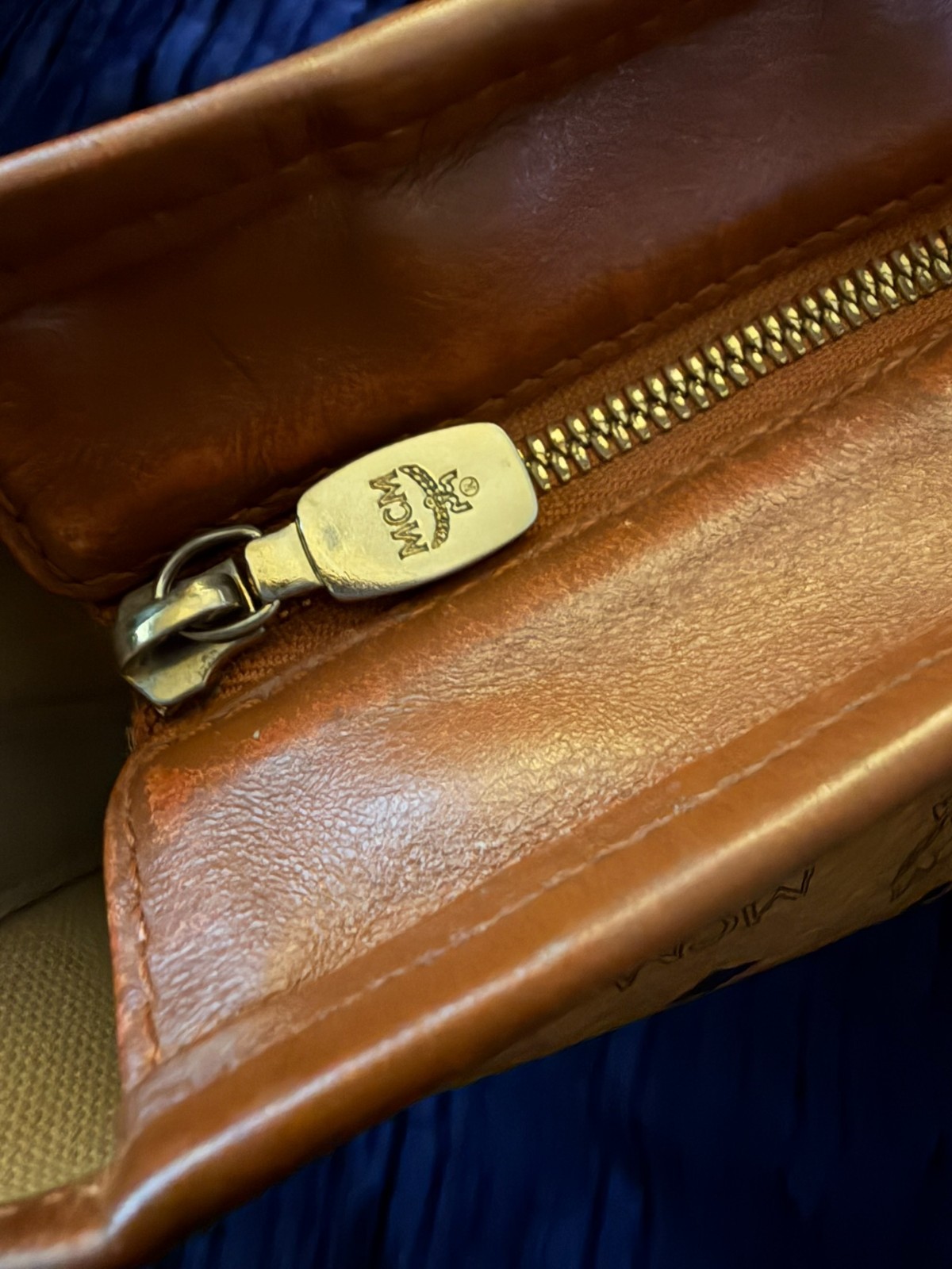 Authentic MCM Visetos Tote in Cognac | Classic Monogram Bag