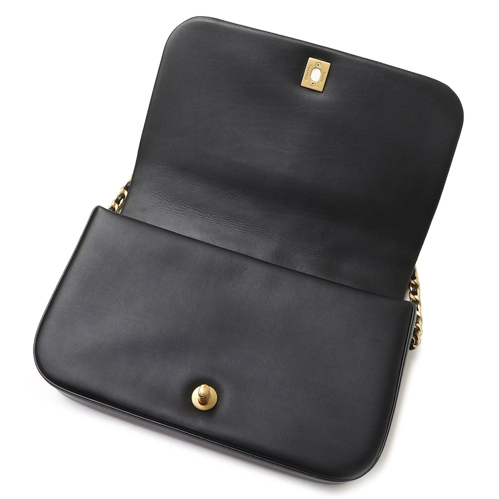 Chanel Matelassé Classic Season Full Flap Chain Black Shoulder Bag #BCB207