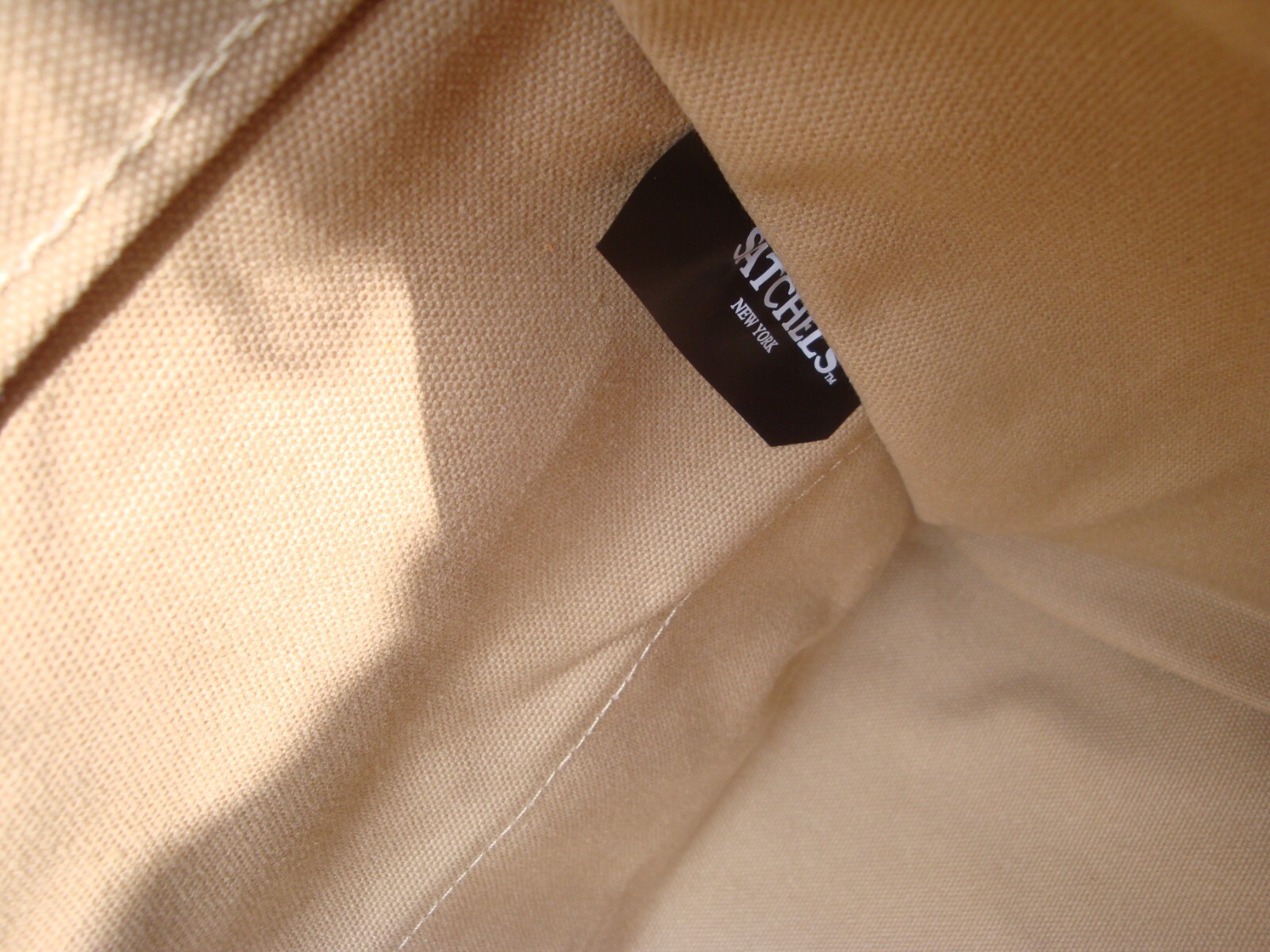 FOX NEWS Large Boat Tote Shopper Heavy Canvas Leather Brown Beige Beach Bookbag