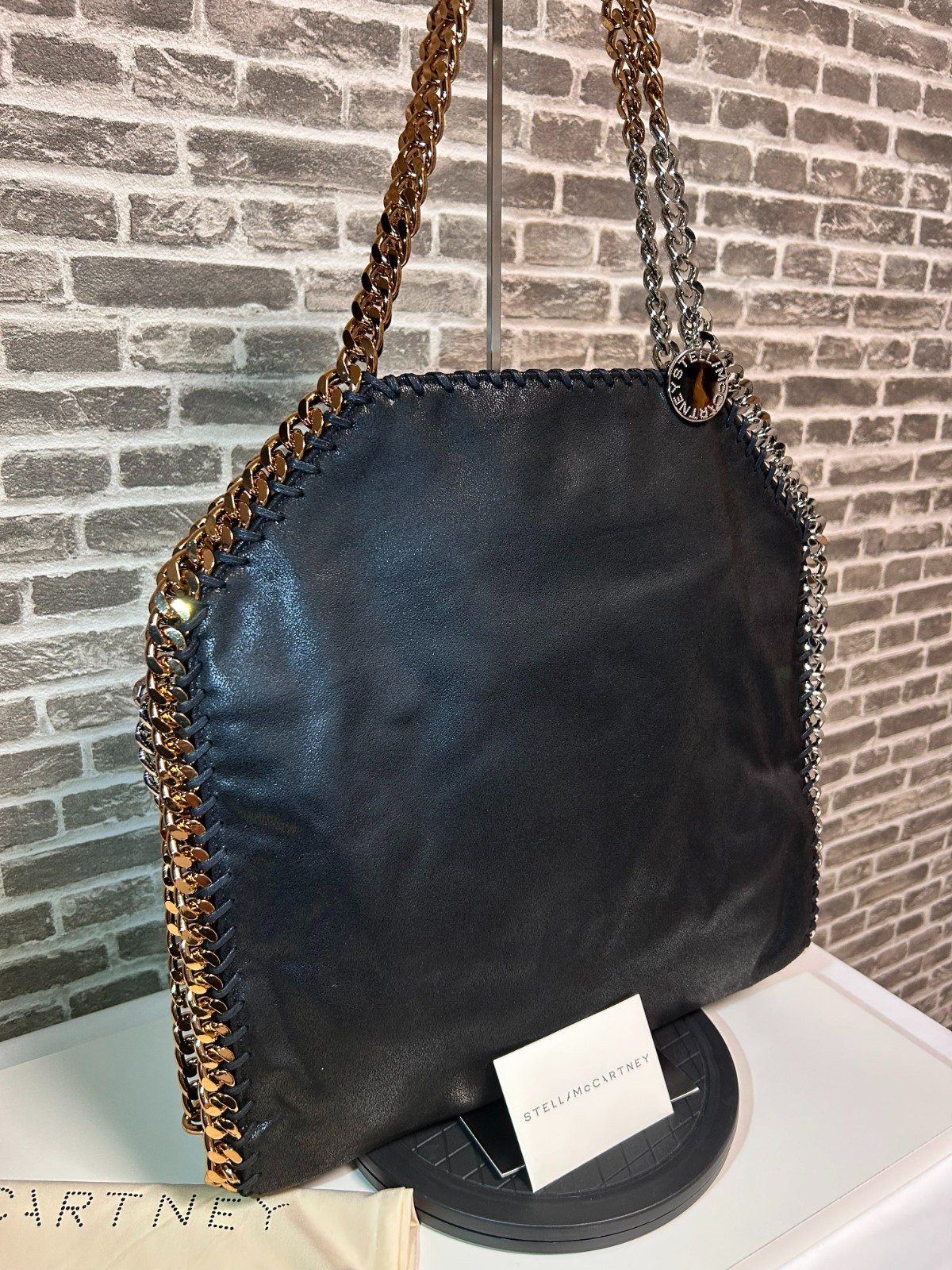 Stella mccartney falabella Fold over Shoulder bag large Tote Black UK 123720