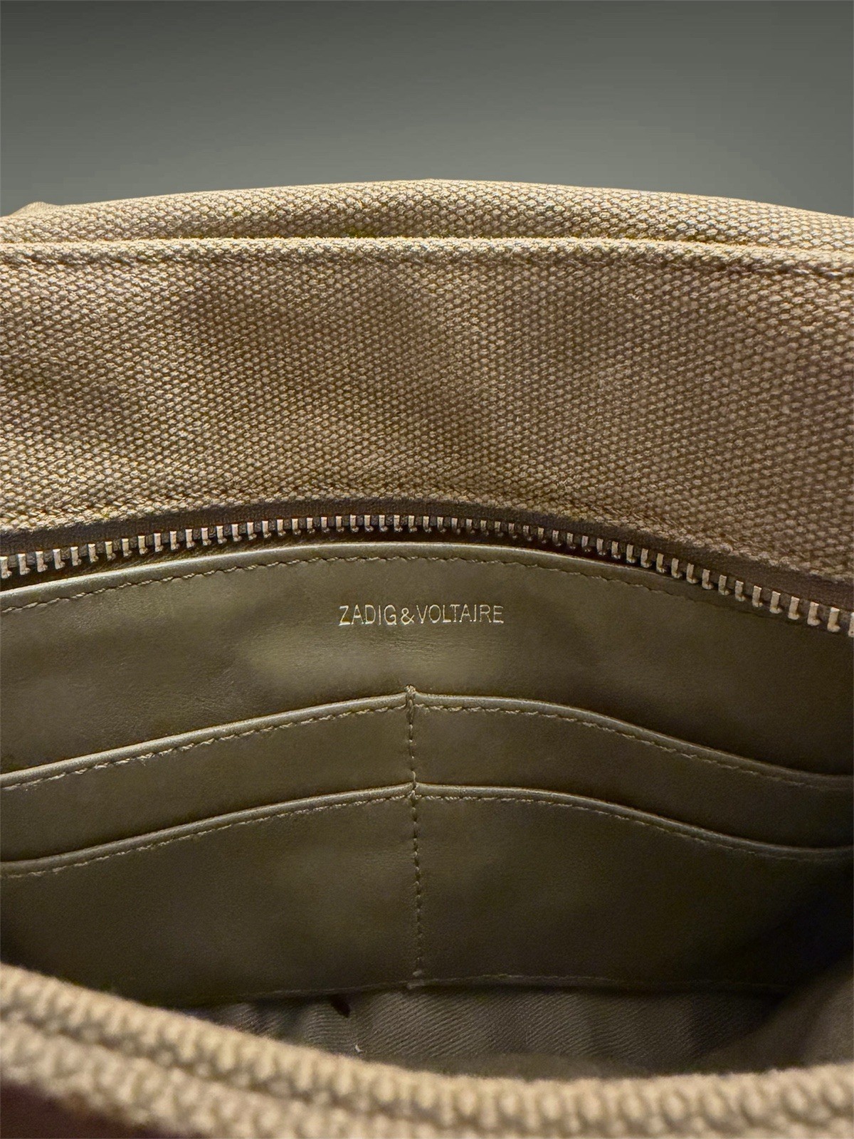 Zadig & Voltaire Green Medium Crossbody Bag Zip/Buckle Applique Pockets