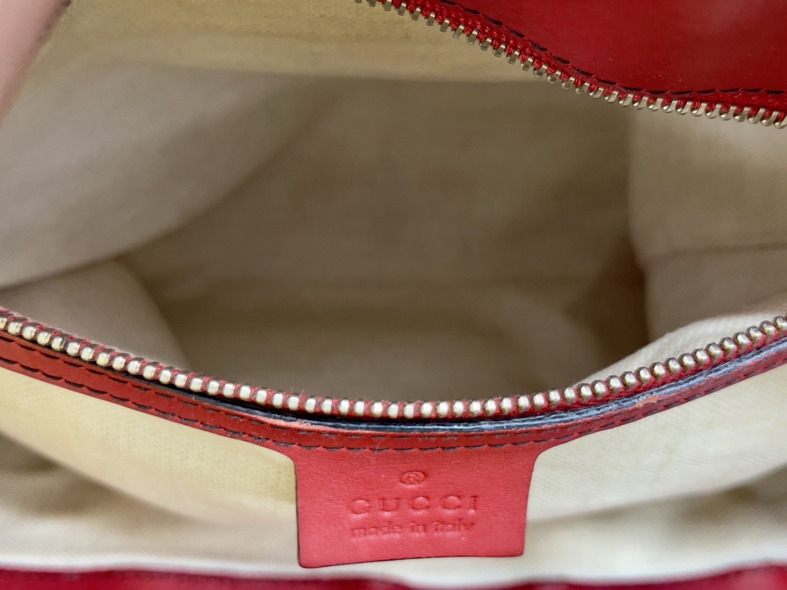 GUCCI Emily Chain Shoulder Bag Red Leather Bag 295403
