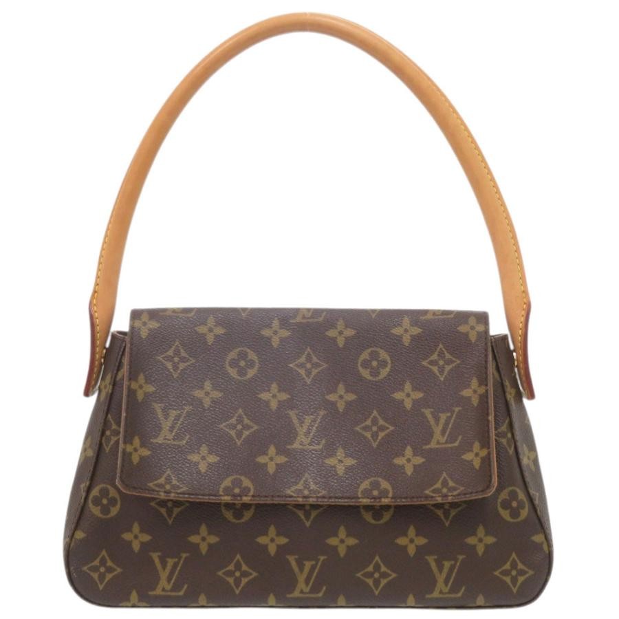 LOUIS VUITTON Bag: Mini Looping M51147 Brown W28H16D9cm;