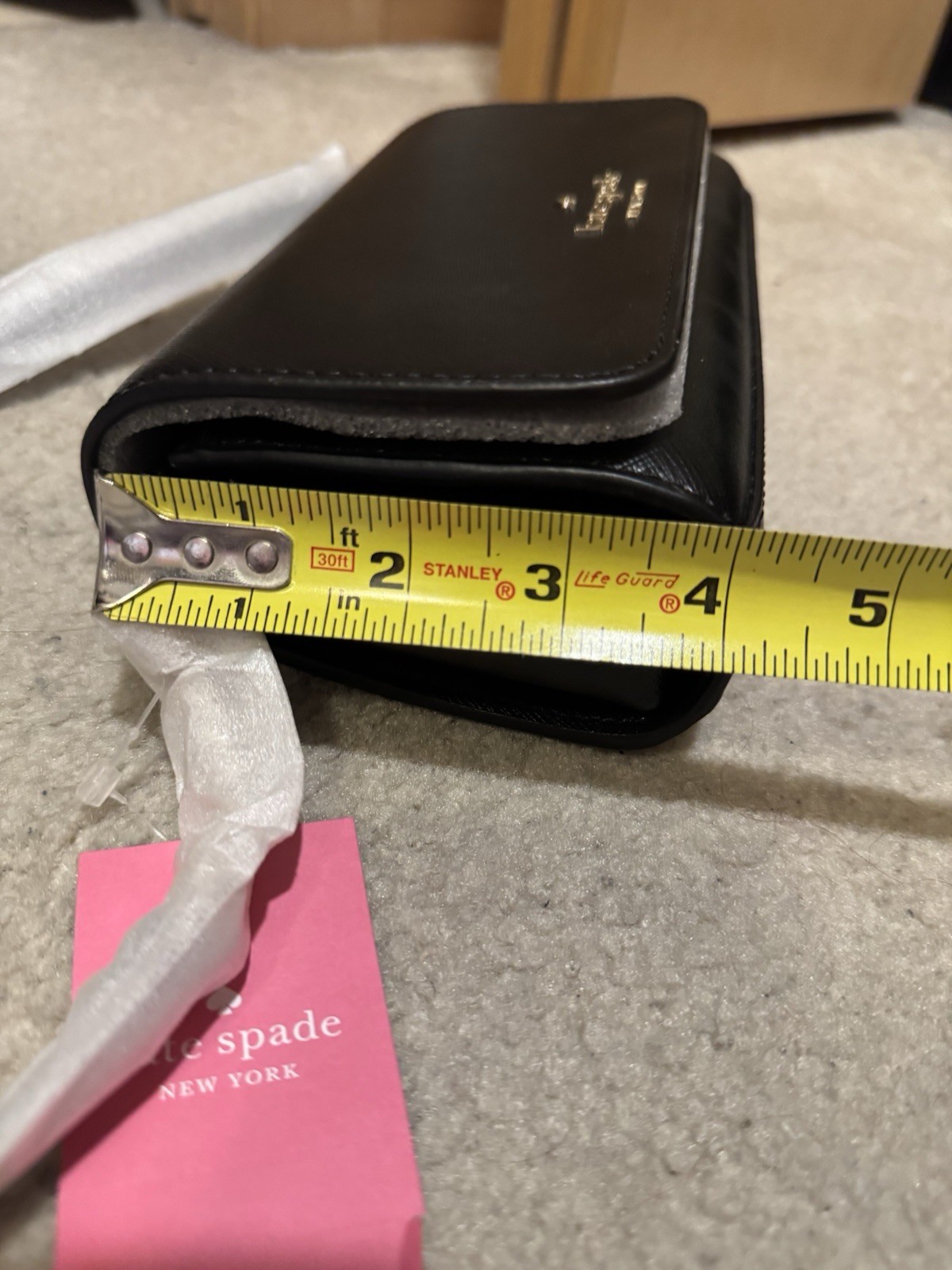 NWT BLACK KATE SPADE SMALL FLAP STACI CROSSBODY MSRP $239 SILVER HARDWARE