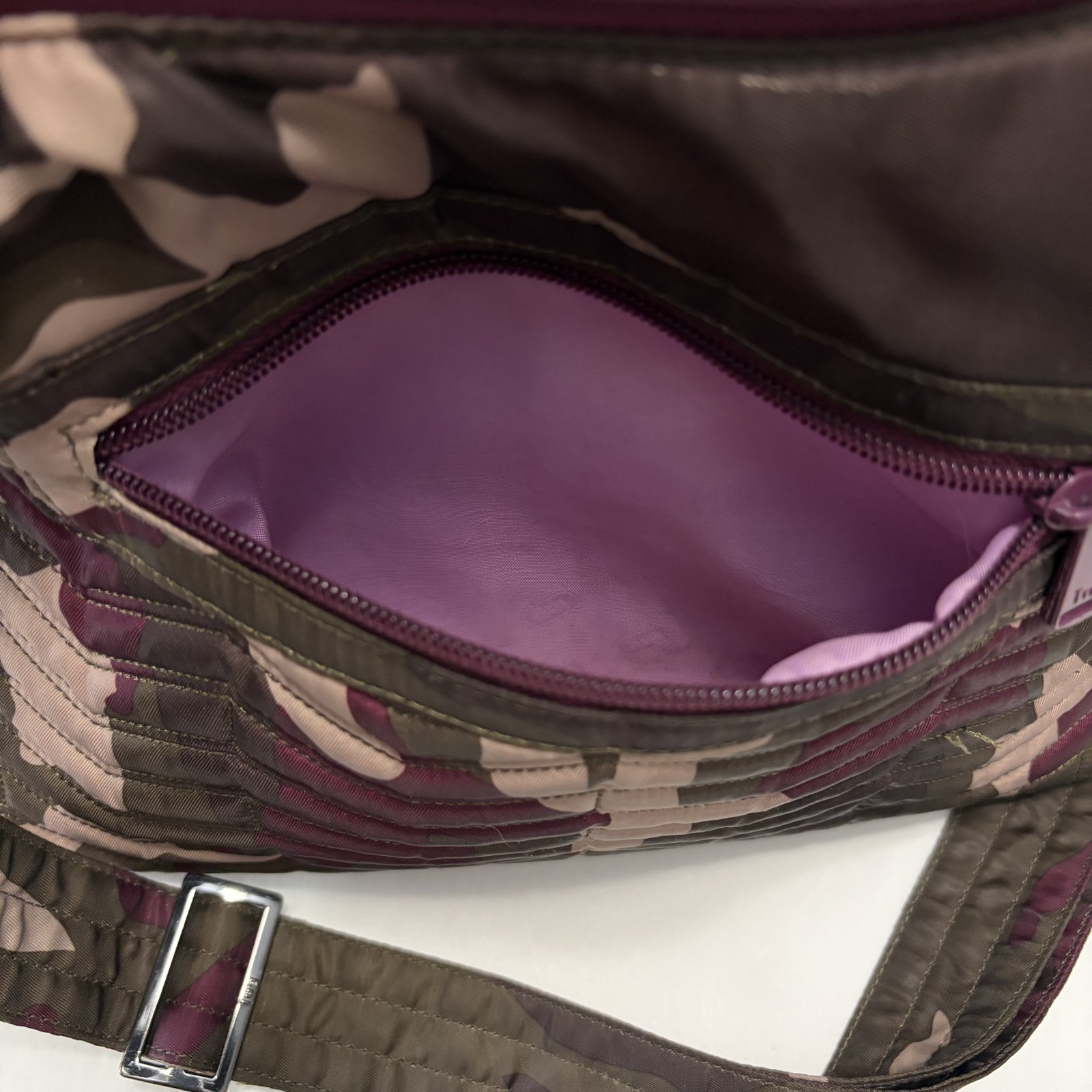 Lug Camper Quilted Camo Crossbody Bag Travel Multipocket Organizer