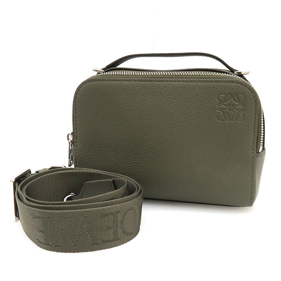 Loewe Mini Calfskin Leather Khaki Shoulder Bag #SAB15336