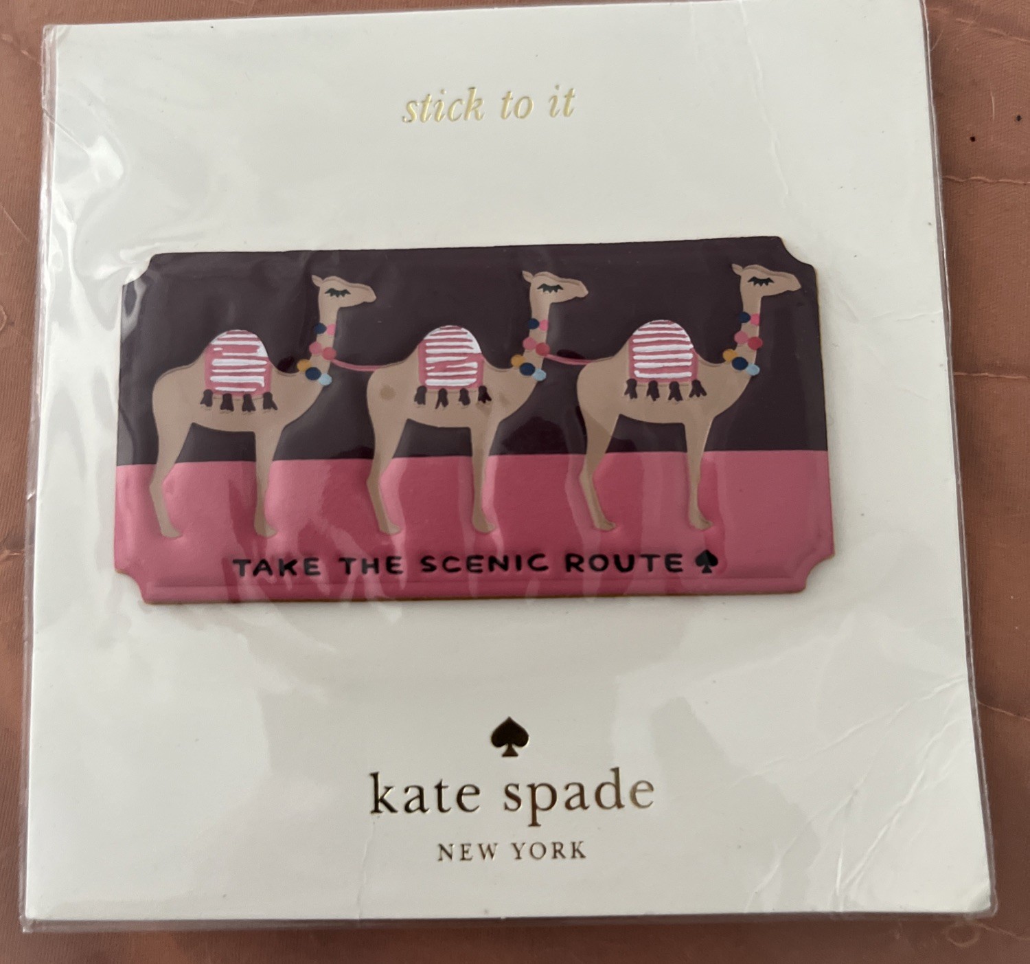 Kate Spade New York Camel Spice Things Up Sticker Made To Apply To Most Surfaces