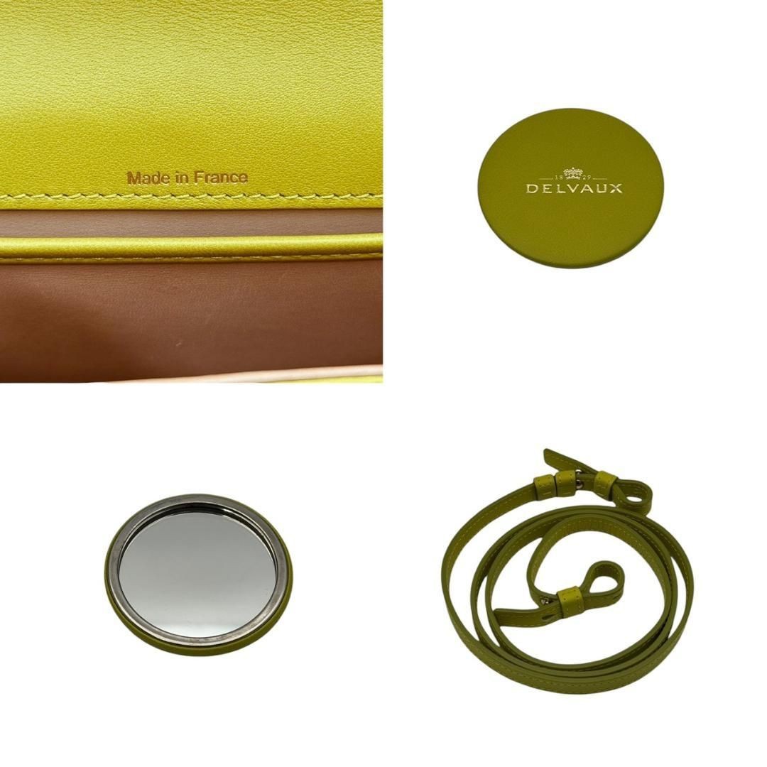 DELVAUX Bag: Tempete PM Lime Green W21H17D8cm w/strap mirror;–