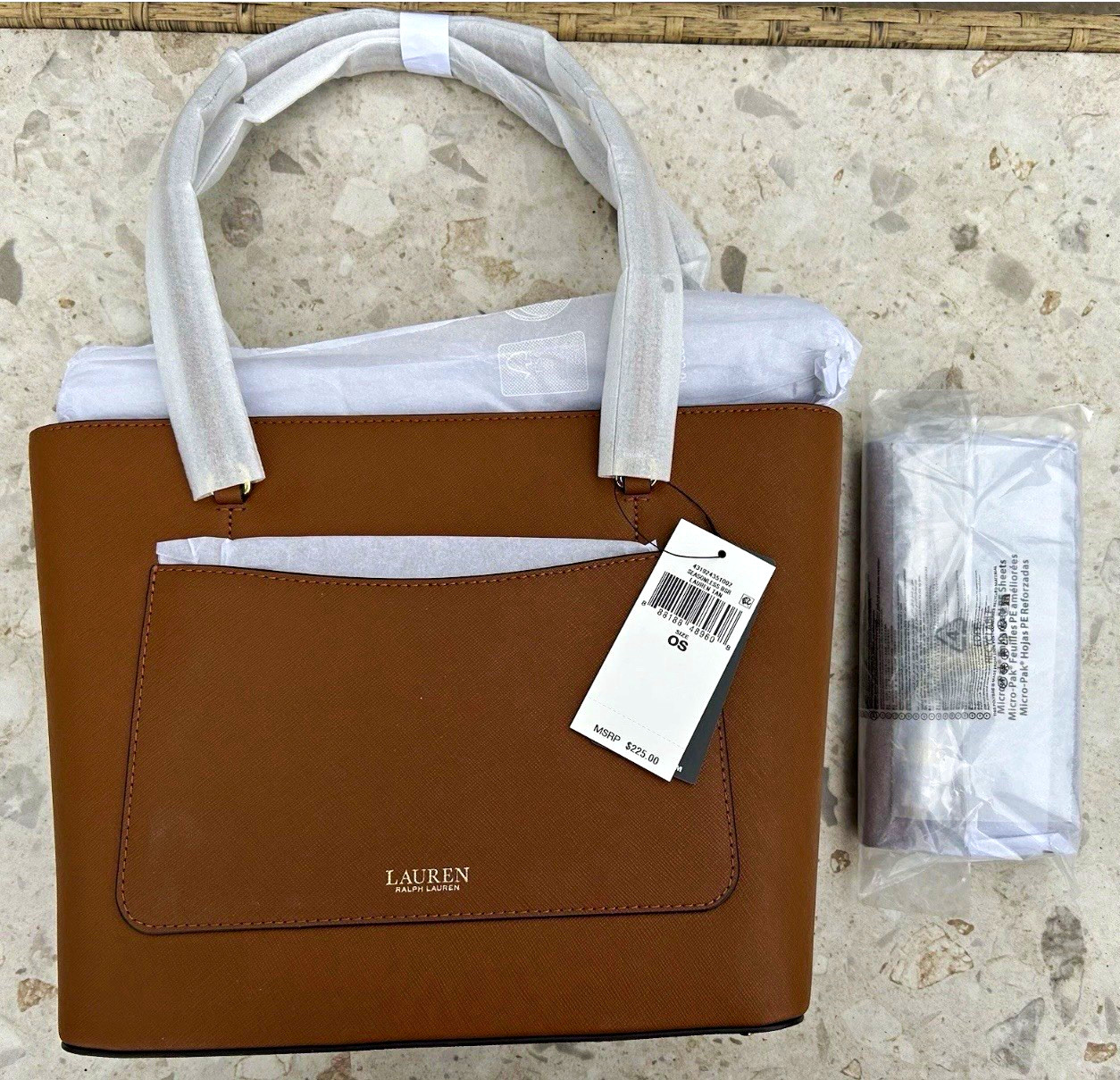 Authentic Ralph Lauren Tote + Wallet Set
