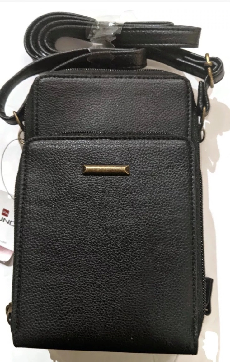 Mundi Wallet on a String , Black