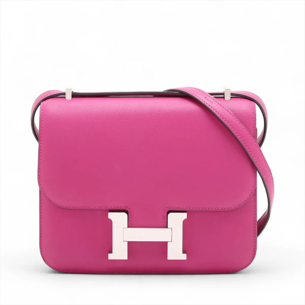 Hermès Constance 3 Mini 18 Veau Swift Rose Purple Silver Metal Fittings A:2017