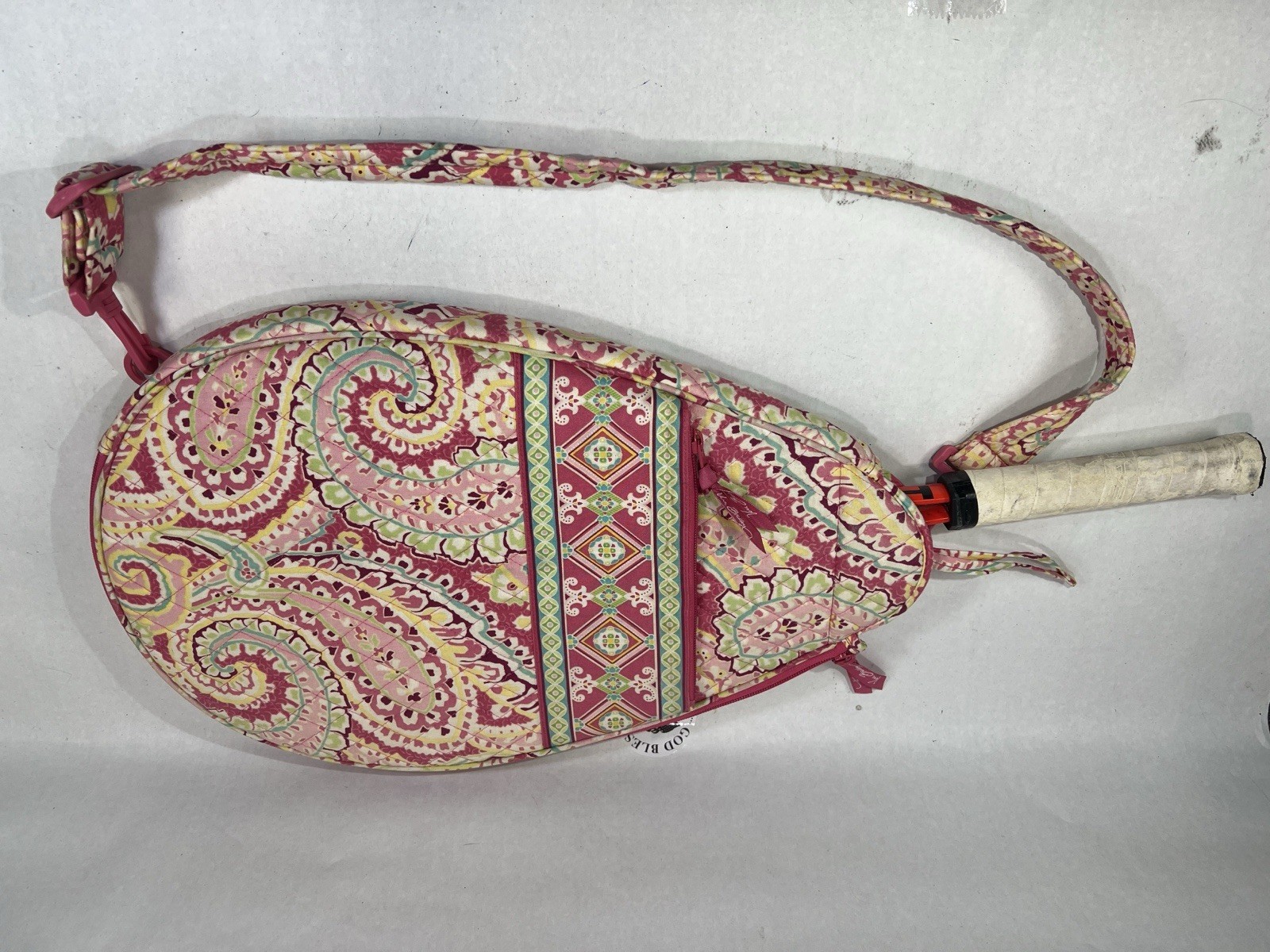 Vera Bradley Capri Melon Tennis Bag with Adjustable Strap