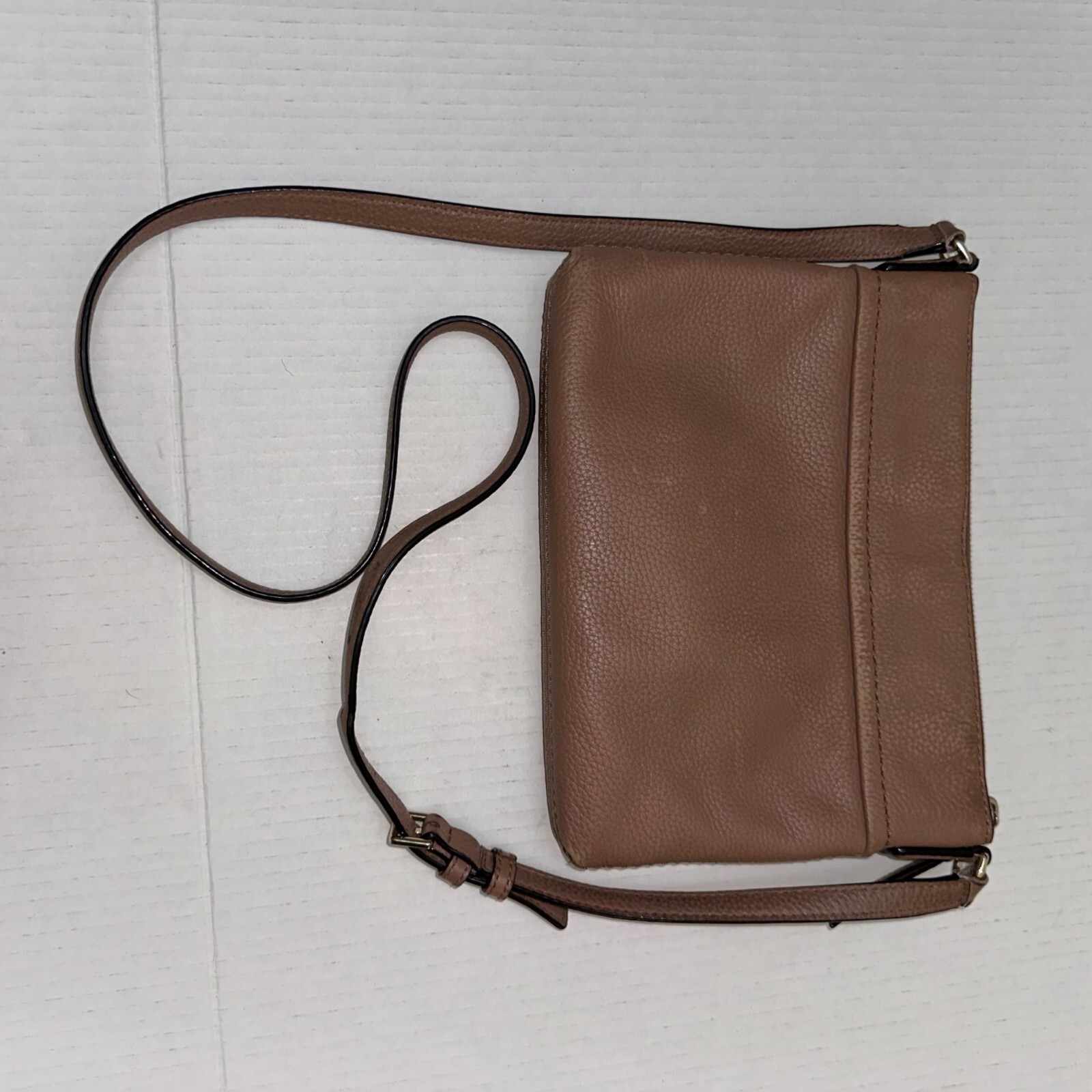 Kate Spade Jackson Street Gabriele Crossbody Bag Brown Leather Adjustable Strap