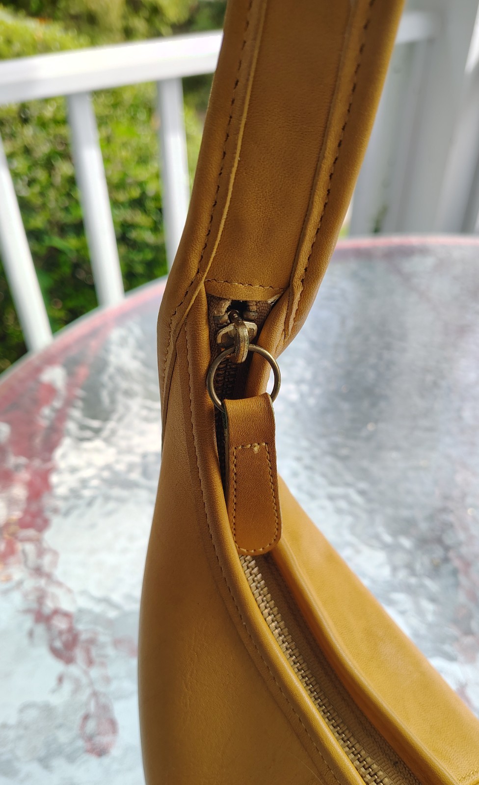 Coach MEDIUM L7D 9025 Vintage Mustard Yellow Leather Ergo Shoulder Bag