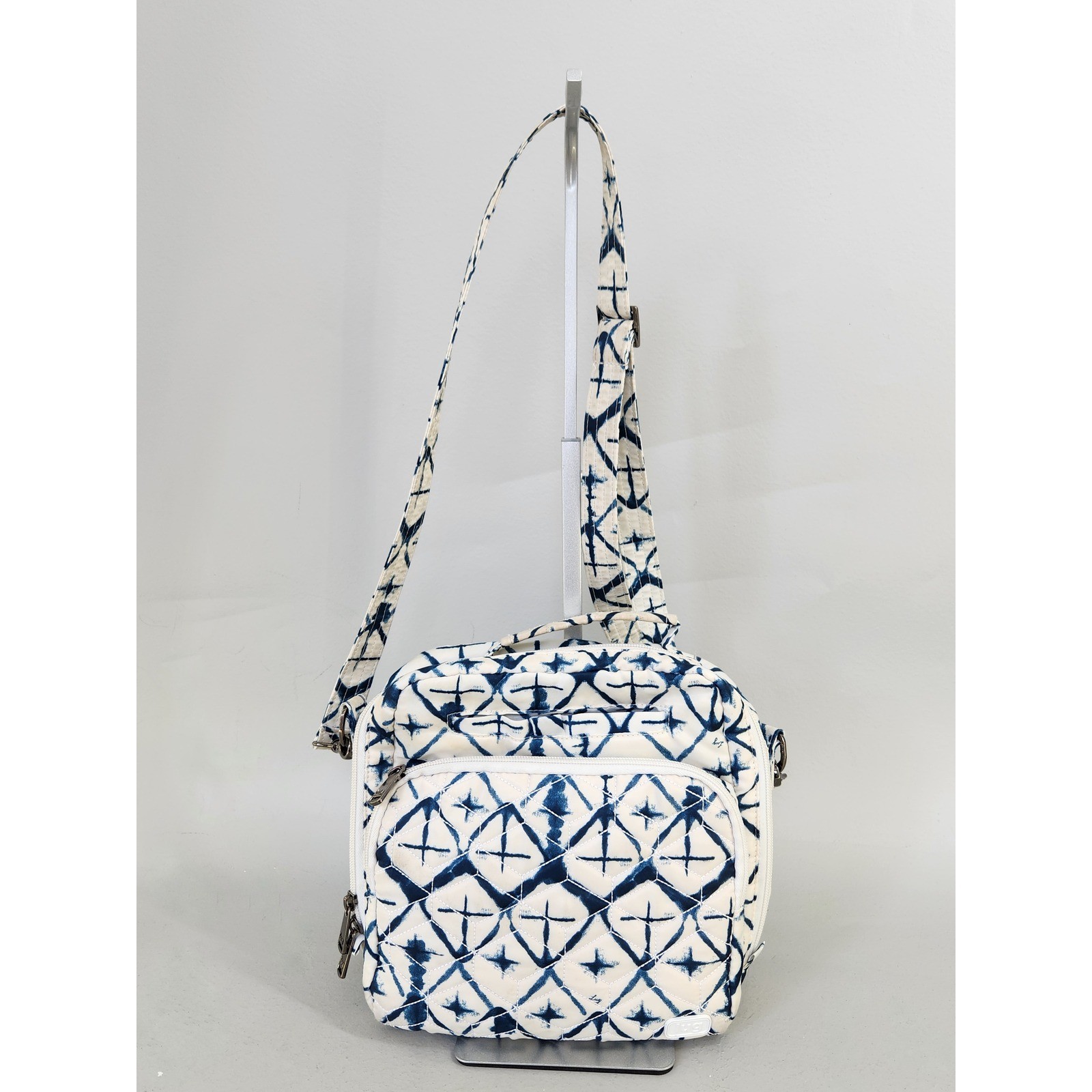 Lug Ranger Crossbody Bag Womens Small Indigo Shibori Blue White Quilted