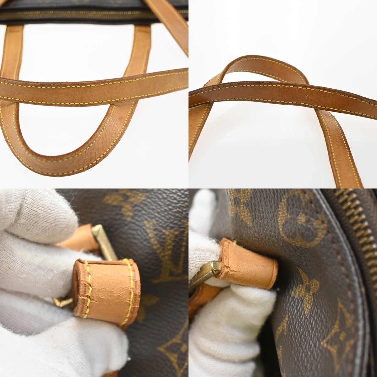 LOUIS VUITTON Cabas Mezzo Shoulder Bag Monogram Leather Brown M51151 70SA174