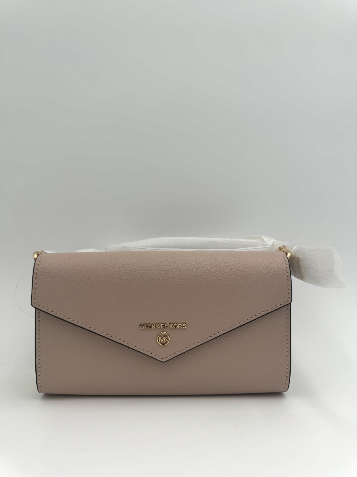Michael Kors Jet Set Charm Large Envelope Phone Crossbody Soft Pink Leather NWT